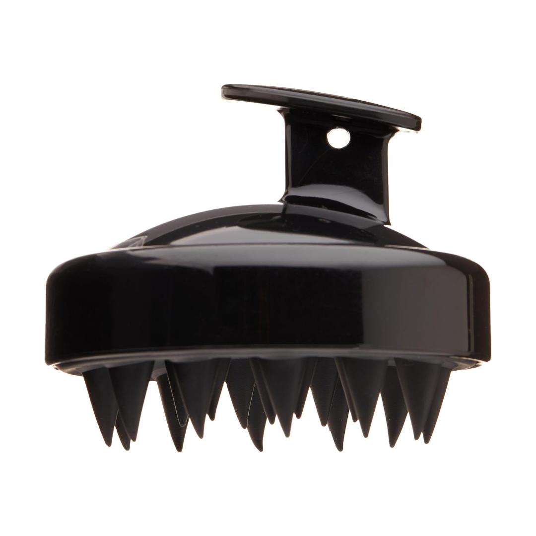 Produse - Perie Premium pentru Masaj Capilar SUPER TRENDS®, Samponare si Curatare Scalp, Stimulare Crestere Par, Silicon, Negru