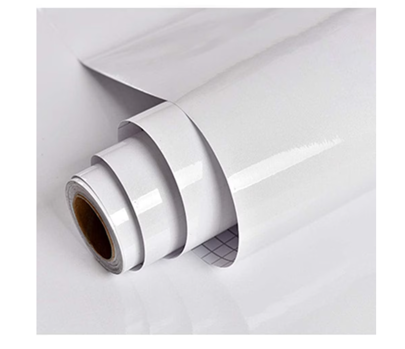 Rola Autocolant alb sclipicios, At Performance, gros Impermeabil, decorativ, autoadeziv, mat 60x300 - Stickere decorative - atMag.ro