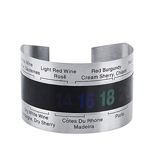 Produse - Termometru Digital pentru Sticla de Vin SUPER TRENDS®, Gradatie 4 - 24 °C, Inox