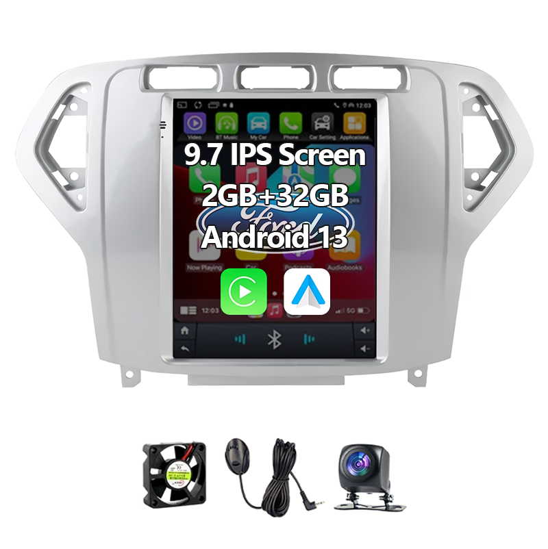 Navigatii GPS - Navigatie Ford Mondeo MK4 2007-2010 Silver, Android 13, 2GB RAM si 32GB ROM, Display IPS 9 inch, Camera Marsarier, Internet, Aplicatii, Wi Fi, Usb, Bluetooth