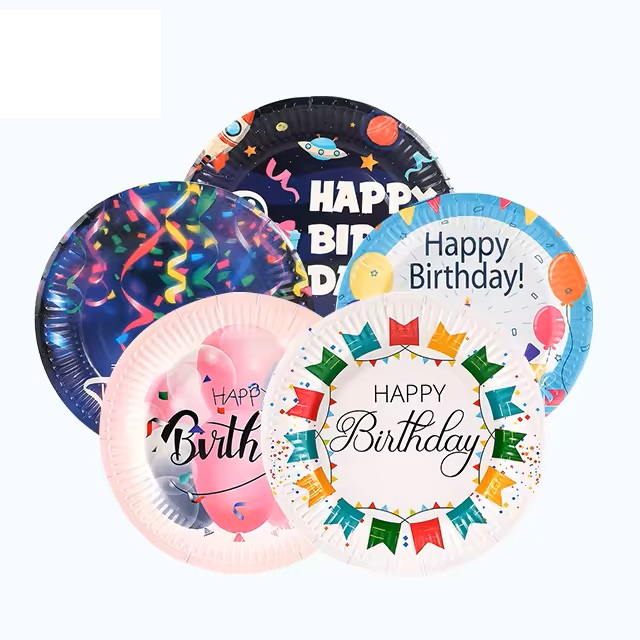 farfurii petrecere zi de nastere aniversare happy birthday