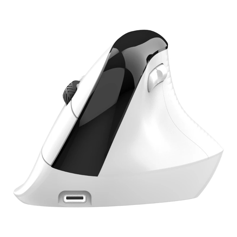 Produse EmagMarketplace - Mouse wireless AdyMel®, design ergonomic vertical, cu sau fara fir 2.4GHz + BT 5.0, 4000 dpi, acumulator fast charge, baterie de 500 mAh, senzor optic, compatibil cu telefon, tableta, laptop, calculat