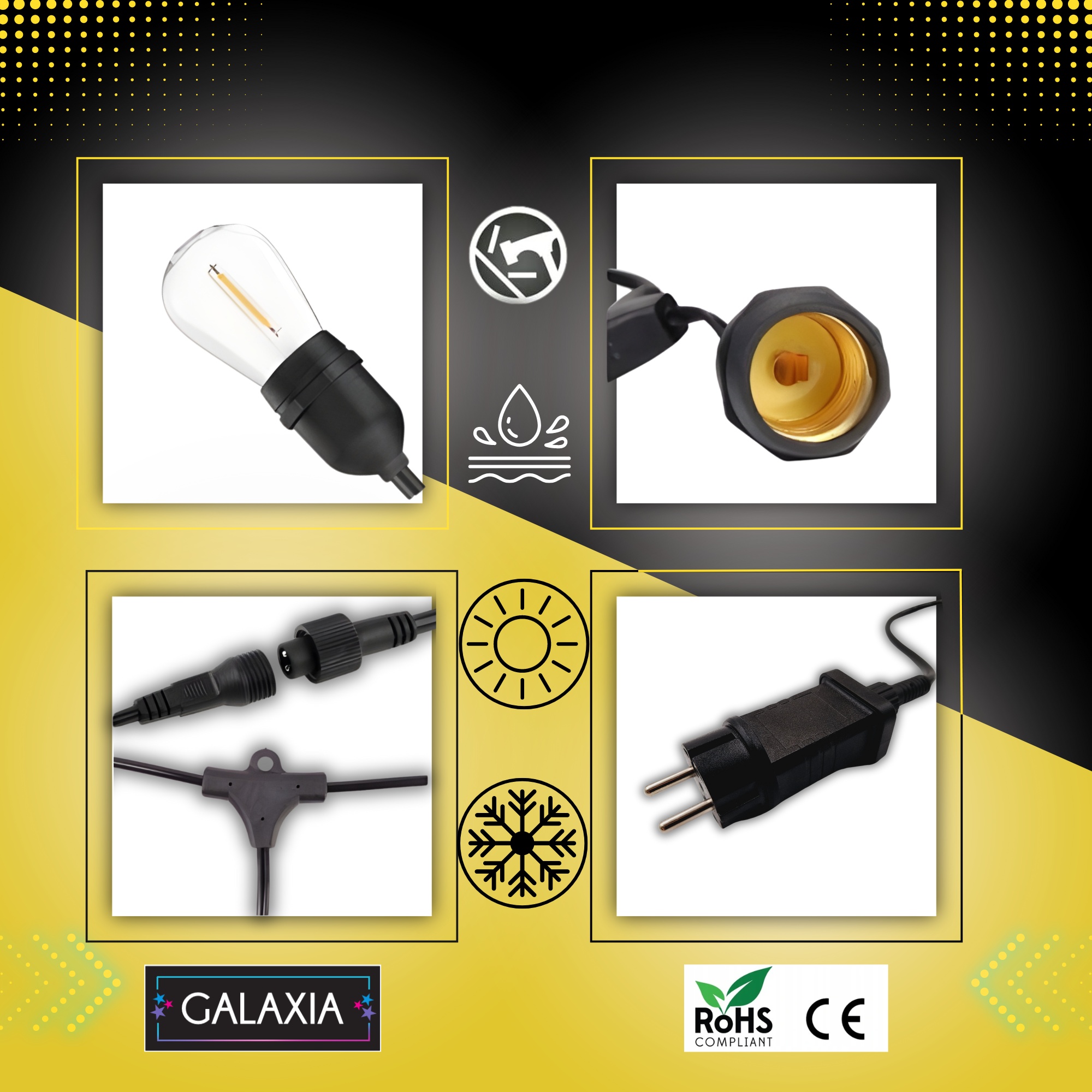 Ghirlanda LED Galaxia Iluminat exterior