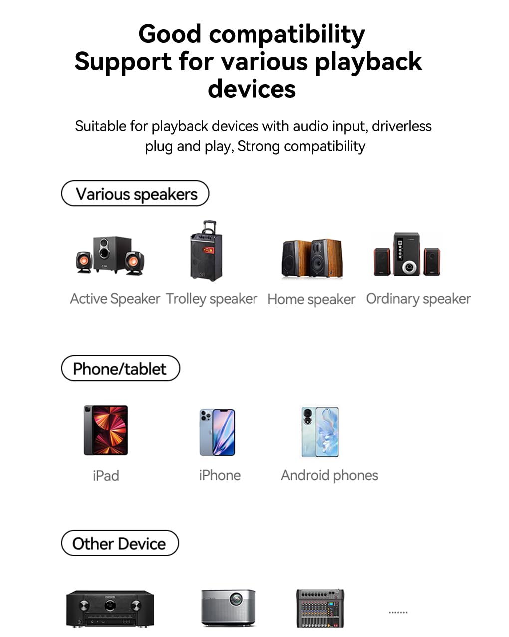 Adaptor audio Bluetooth AdyMel®, Suport SD card si USB, cu Acumulator, NFC, Telecomanda, HD, RCA, AUX jack 3.5 mm pentru Casti, TV, Masina, Sistem Audio, Home Cinema, Laptop, PC, Negru [8]