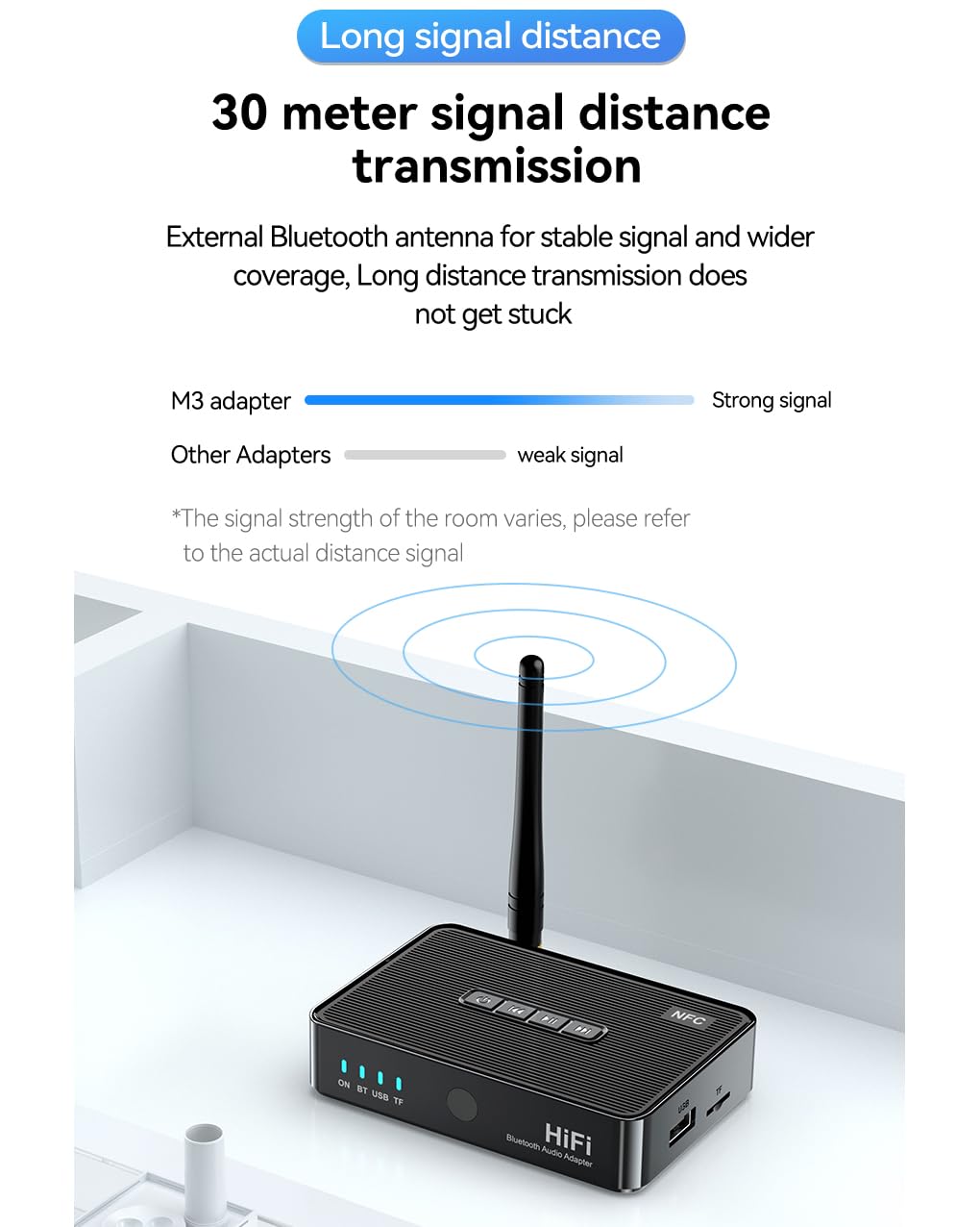 Adaptor audio Bluetooth AdyMel®, Suport SD card si USB, cu Acumulator, NFC, Telecomanda, HD, RCA, AUX jack 3.5 mm pentru Casti, TV, Masina, Sistem Audio, Home Cinema, Laptop, PC, Negru [10]