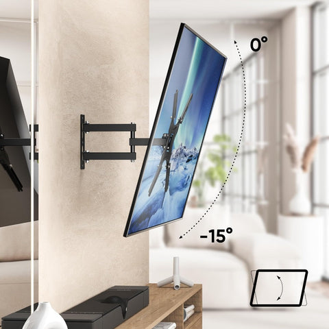 Suport tv AT PERFORMANCE, ajustabil cu brat cu diagonala reglabil 14-55'', pentru tv LCD, LED plate sau curbate, 117. - Suporturi tv - atMag.ro