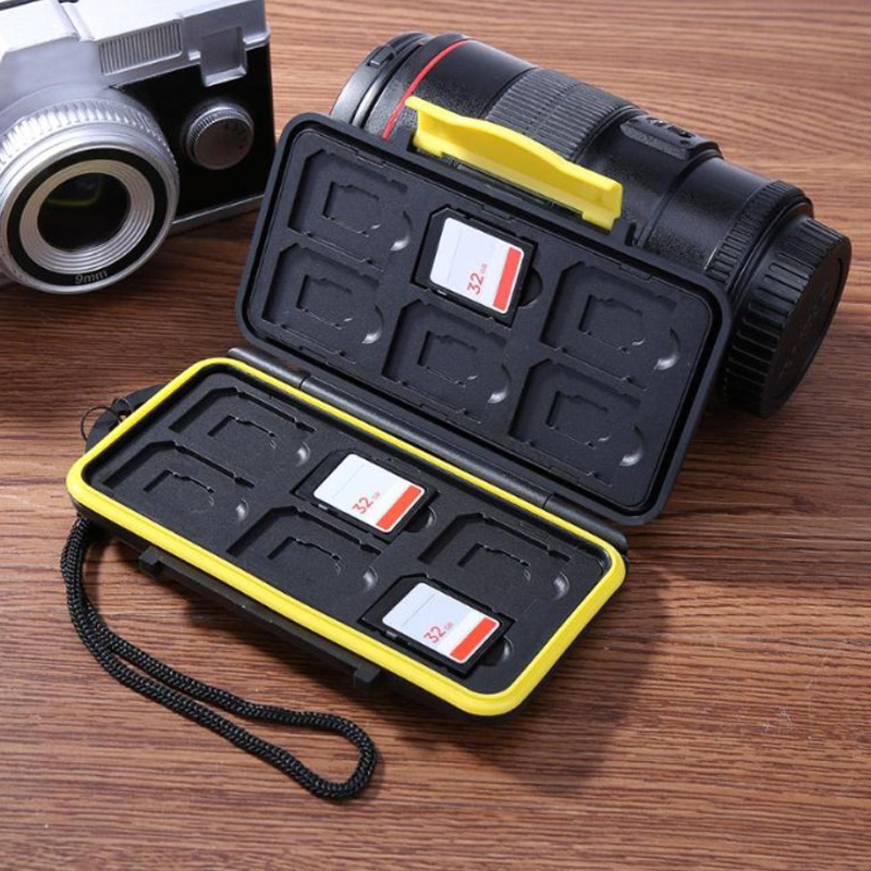 Carcasa carduri de memorie, Rqiurpn, 12xSD, 12xTF, Negru/Galben 2 51576969