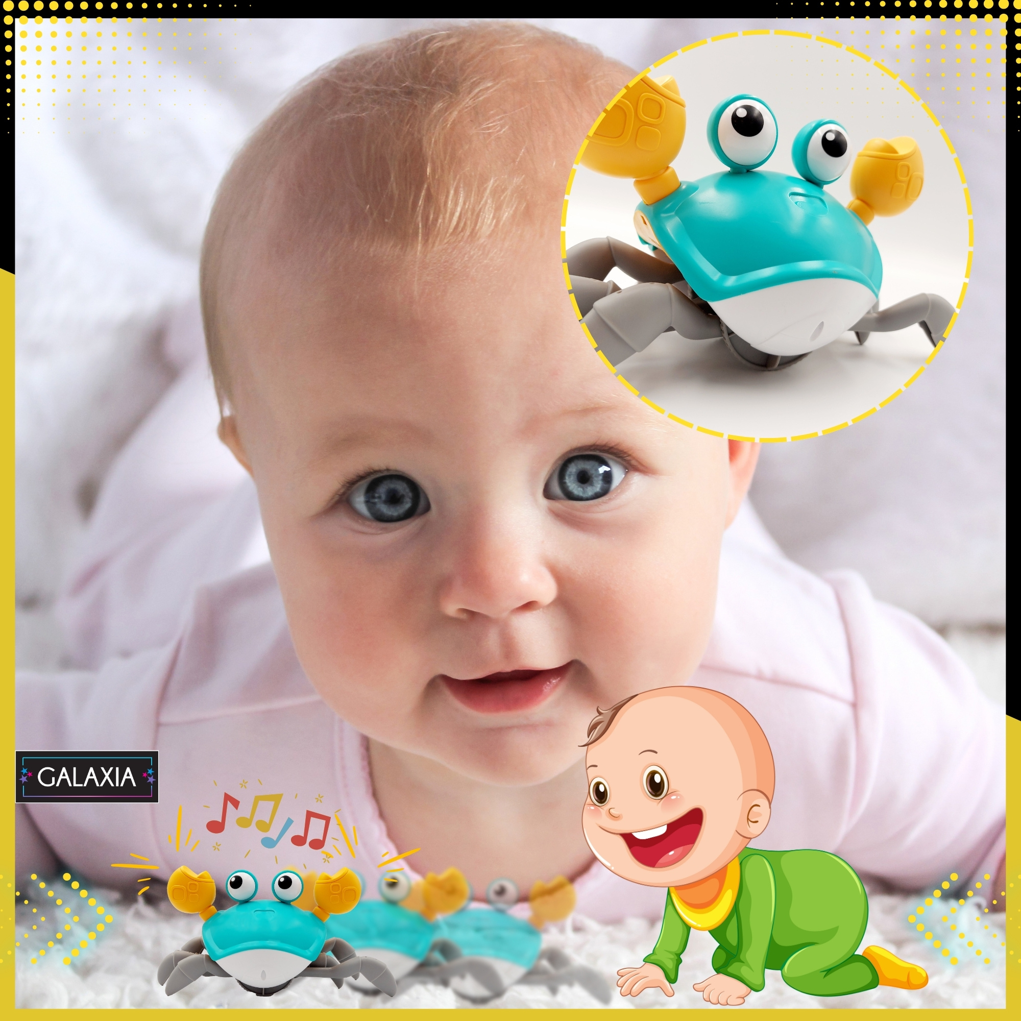 играчка ходещ рак със звукови ефекти