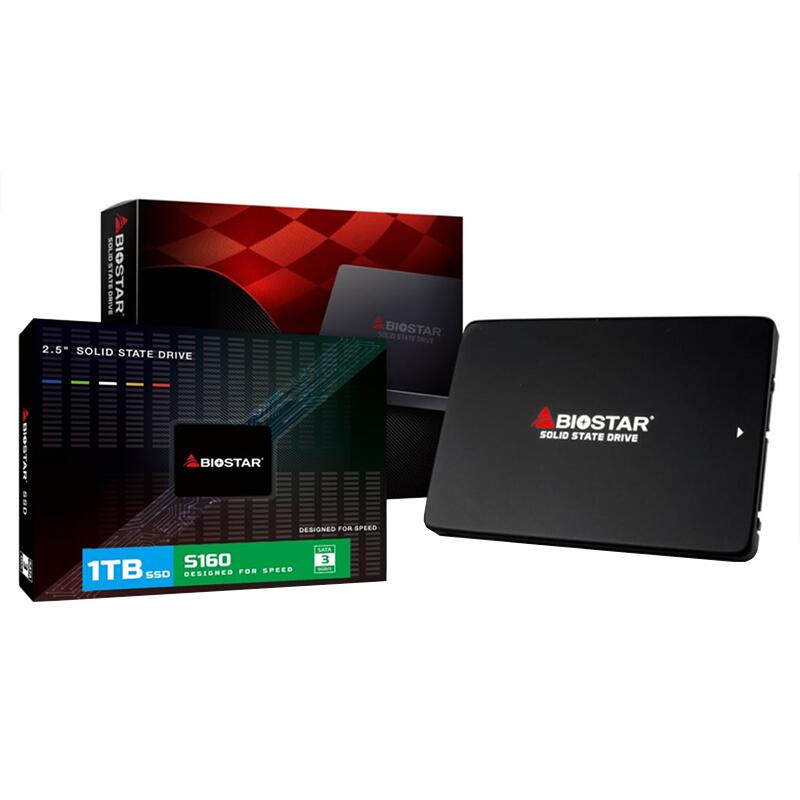 【新品】BIOSTAR S160-1TB 2.5インチ SATA SSD 1TB SSD Biostar S160, capacitate 1TB, conexiune SATA III, Negru - eMAG.ro
