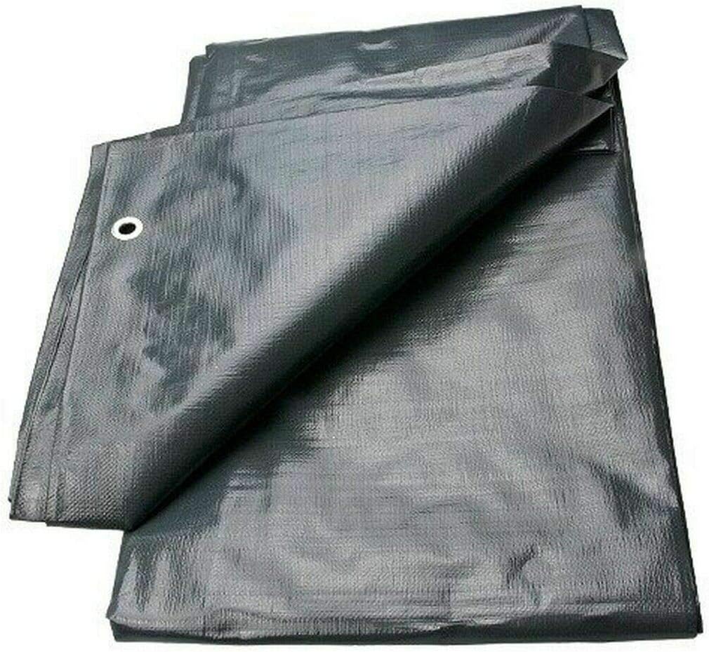 Produse EmagMarketplace - Prelata impermeabila, 2x3m, densitate 200g/mﾲ, inele de prindere, gri inchis