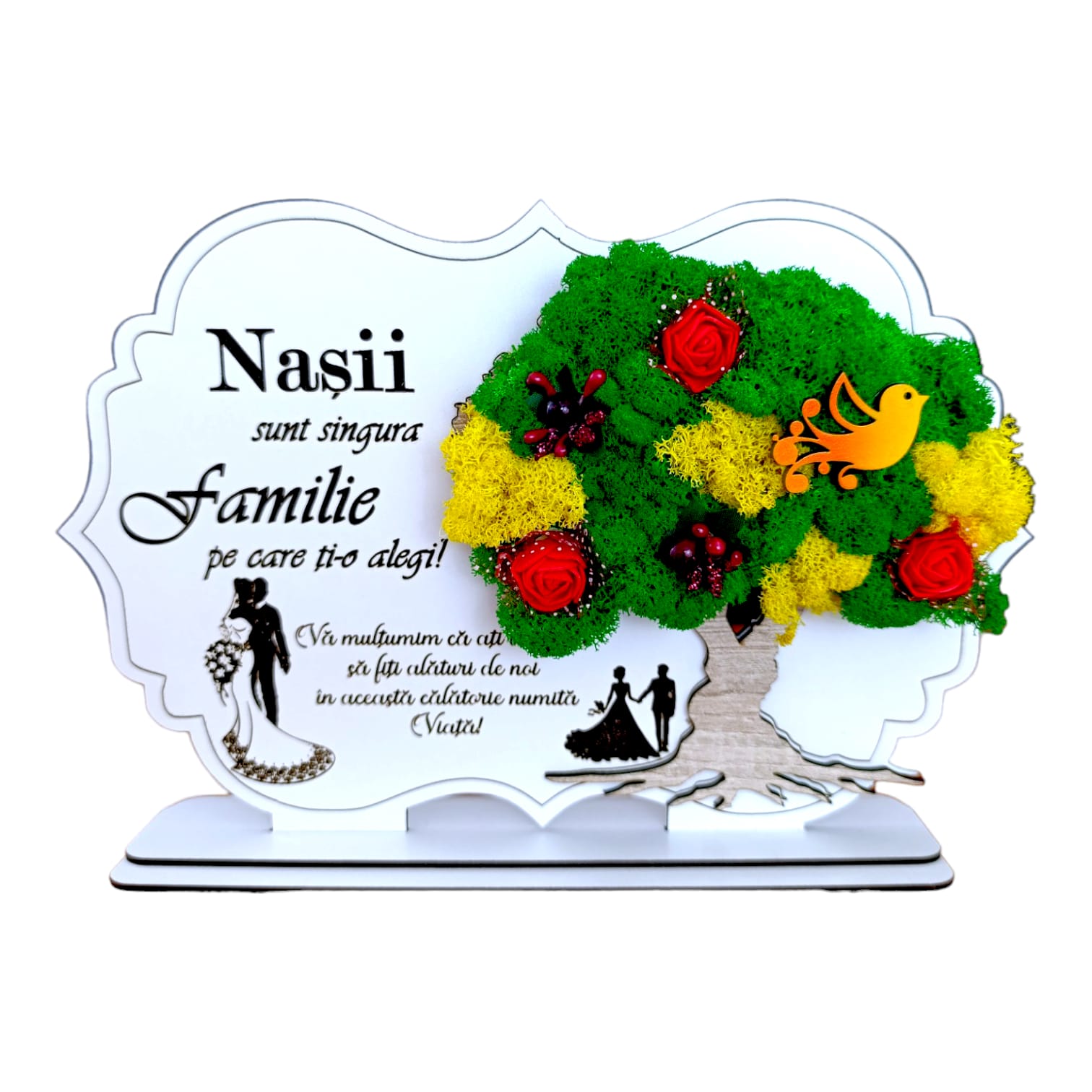 Cadouri Nasi - Tablou copac cu licheni, personalizat pentru Nasi, model 2