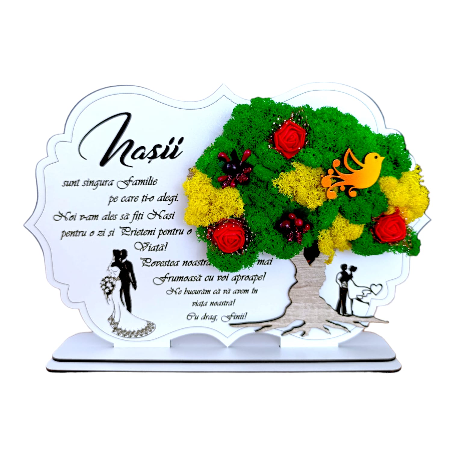 Cadouri Nasi - Tablou copac cu licheni, personalizat pentru Nasi, model 1