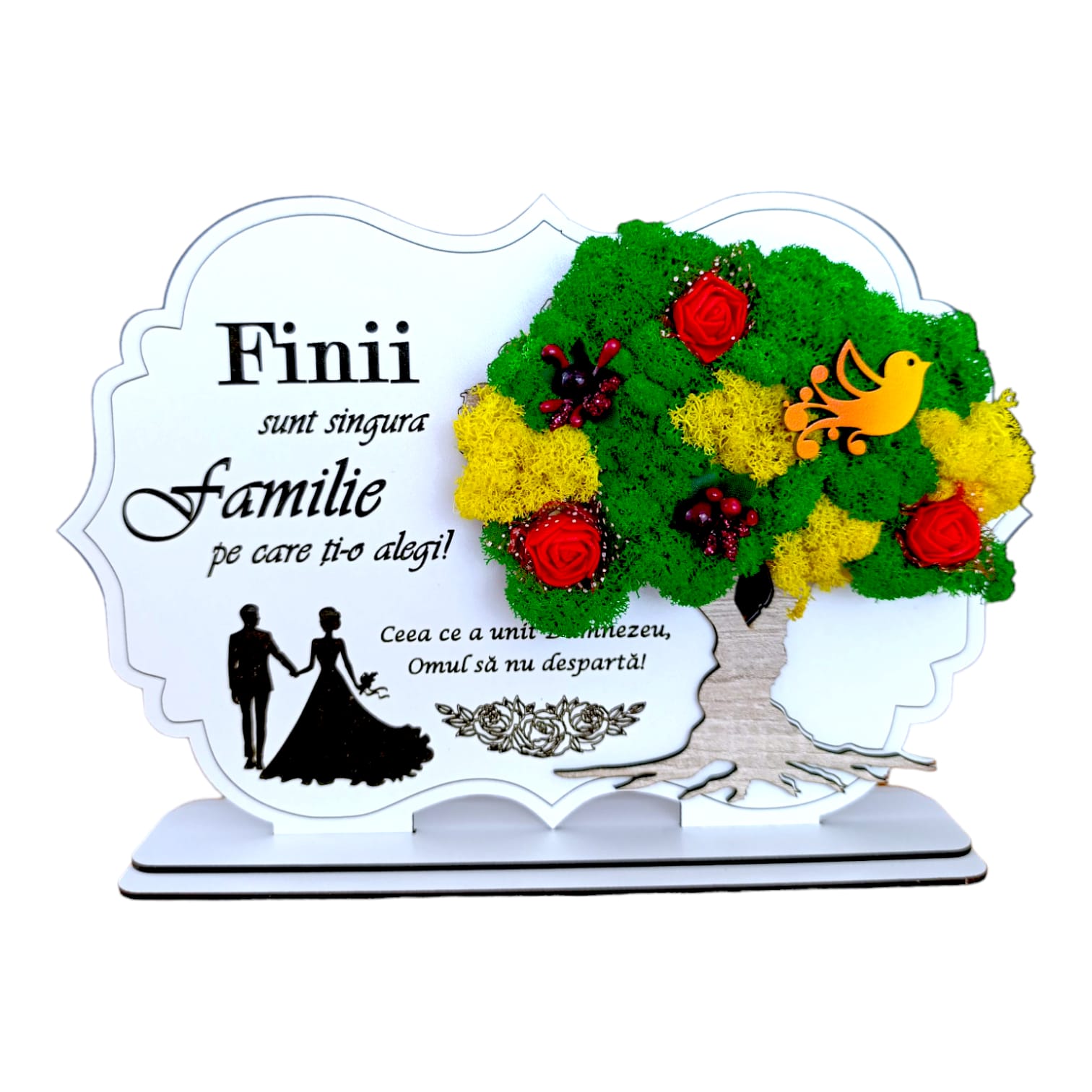 Cadouri Fini - Tablou copac cu licheni, personalizat pentru Fini