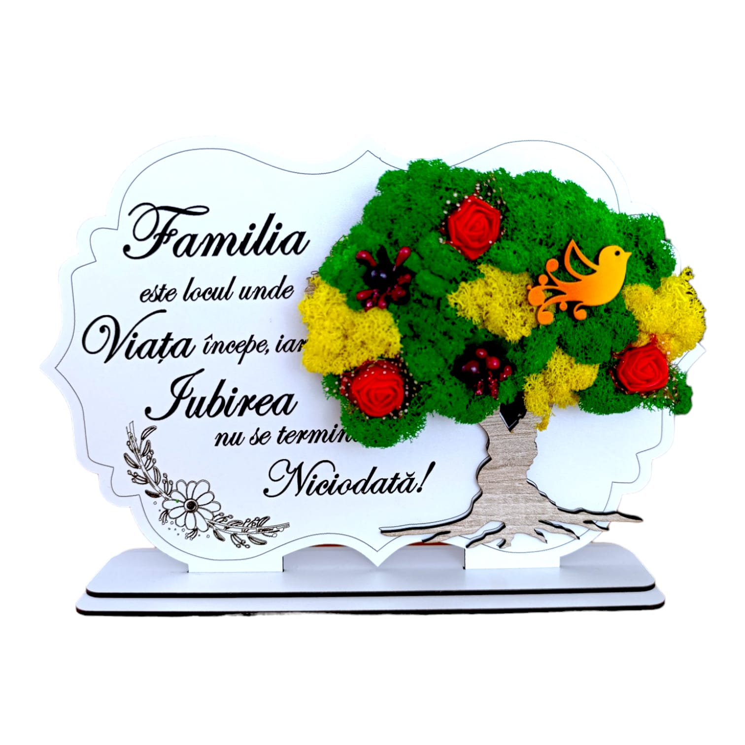 Cadouri Familie - Tablou copac cu licheni, personalizat pentru Familie