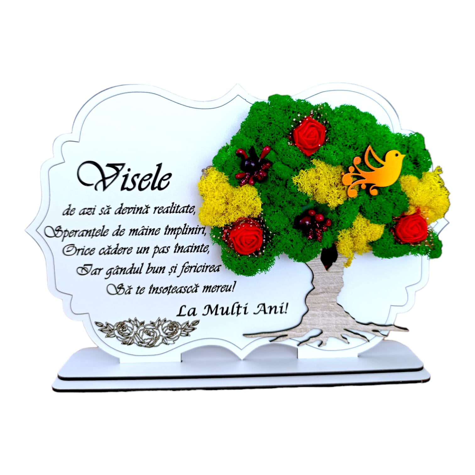 Cadouri Familie - Tablou copac cu licheni, personalizat pentru Familie "Visele..."