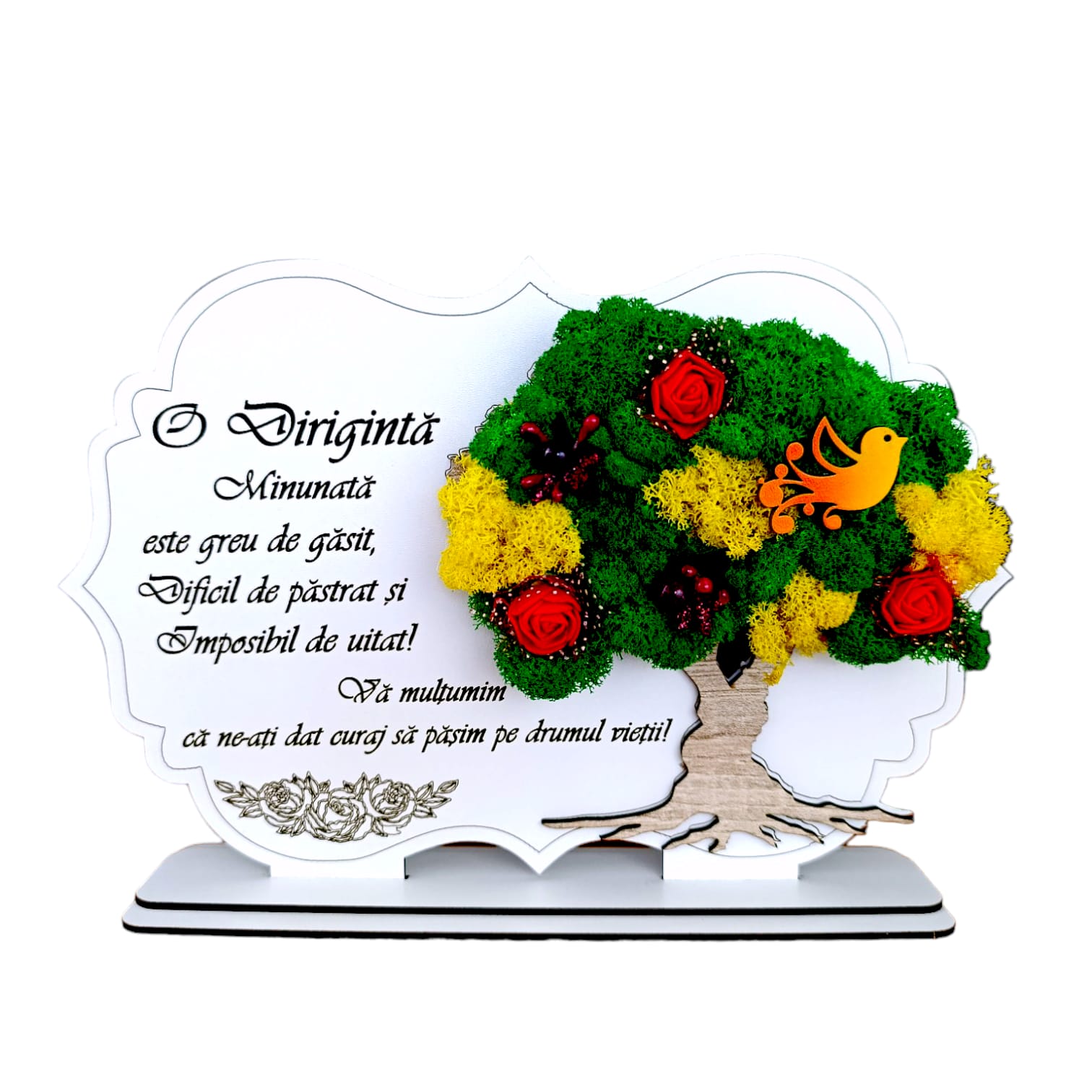 Cadouri Diriginta - Tablou copac cu licheni, personalizat pentru Diriginta