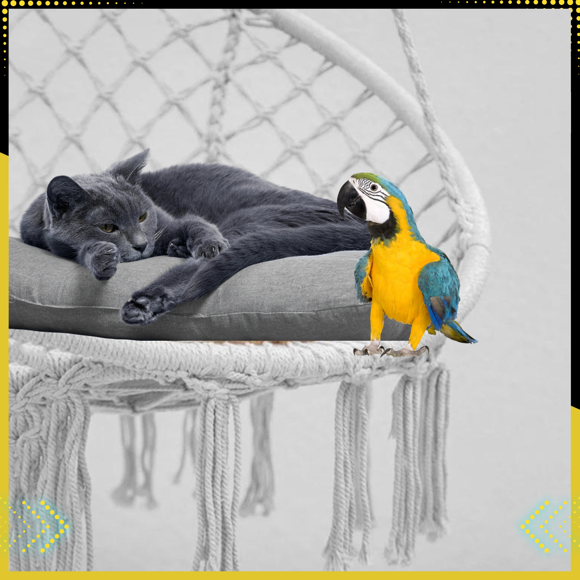 Бохо висяща люлка, Щъркелово гнездо, 80 см