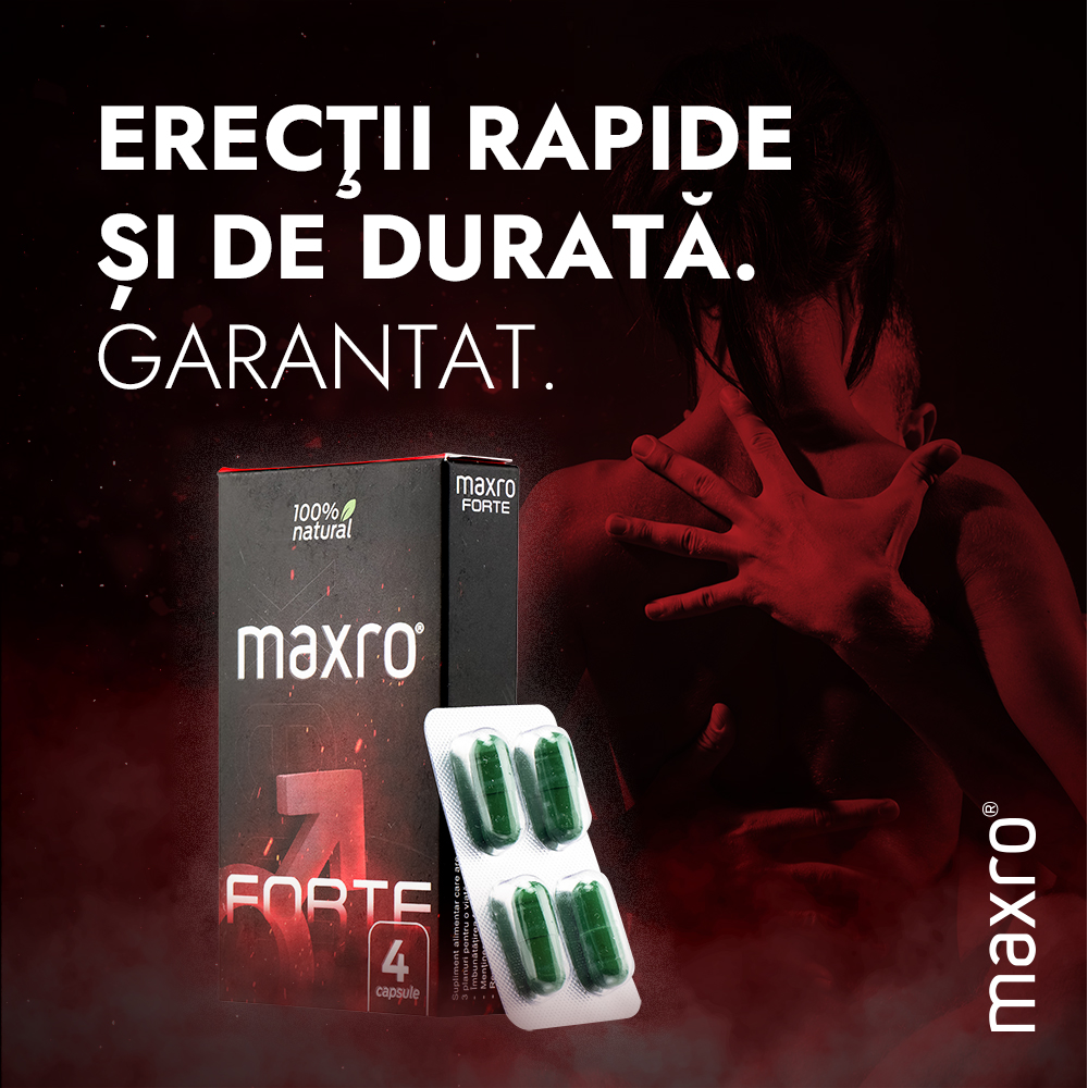 Supliment erectie si potenta, Maxro Forte, Formula 100% naturala, 4 capsule [4]