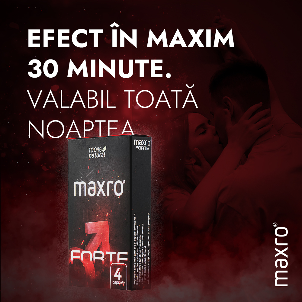 Supliment erectie si potenta, Maxro Forte, Formula 100% naturala, 4 capsule [1]