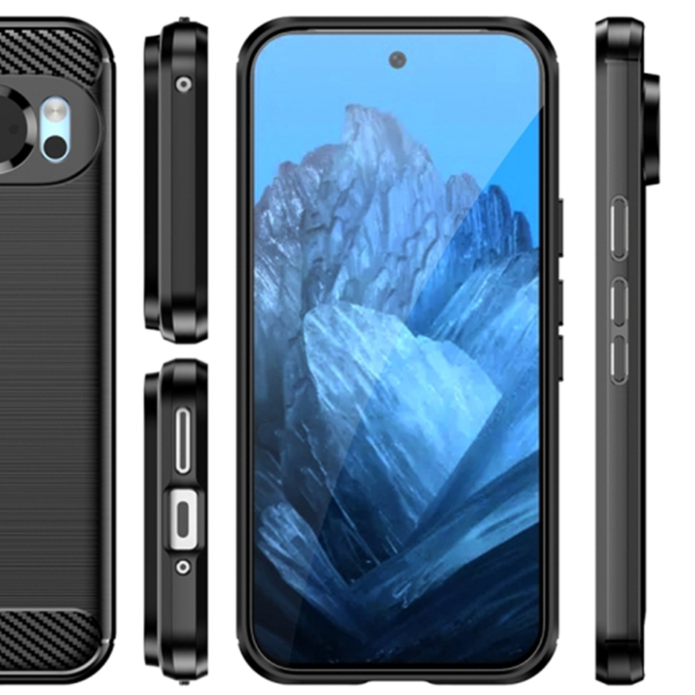 husa premium rezistenta de silicon TPU carbon