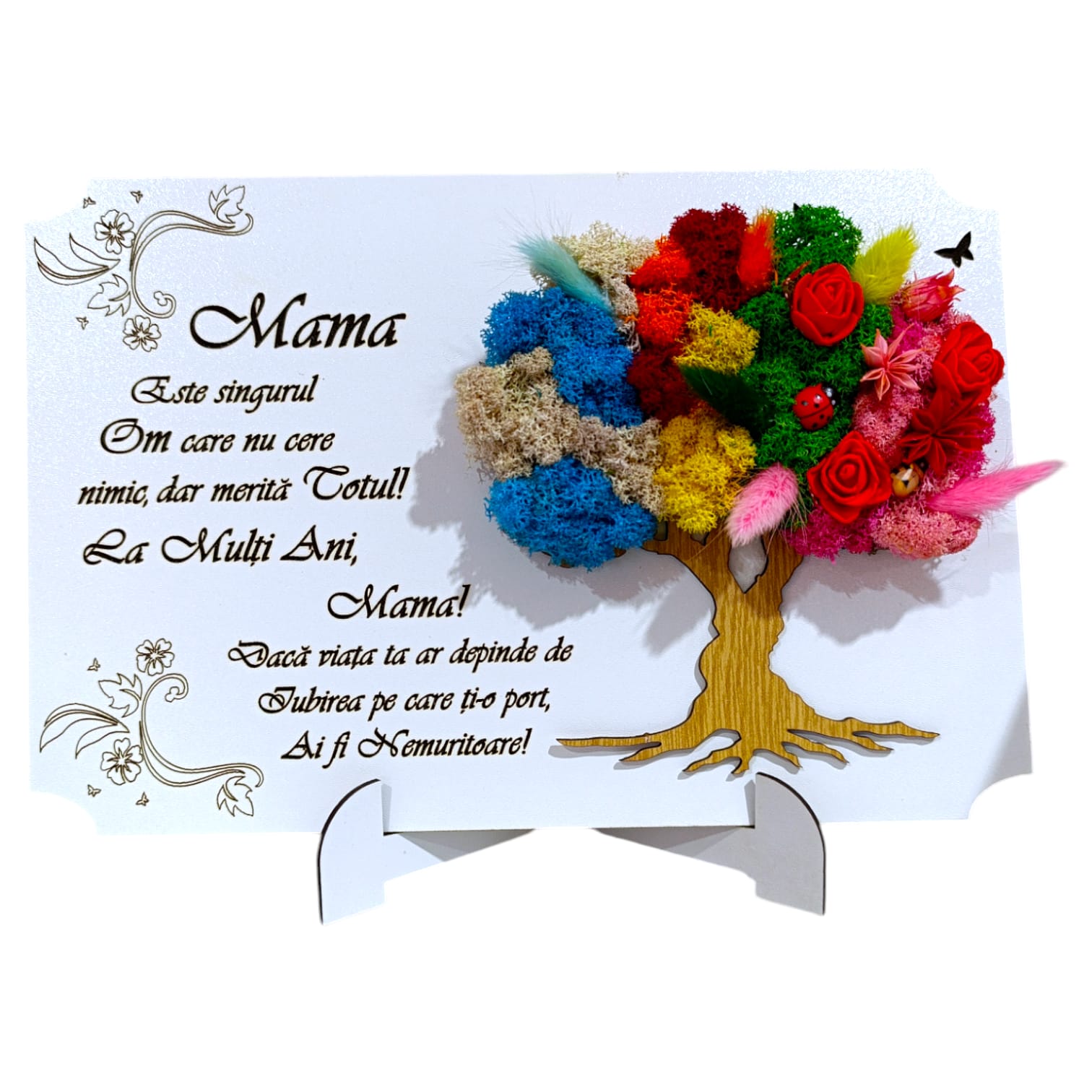 Cadouri Mama - Tablou Copac 4 anotimpuri cu licheni. personalizat pentru Mama