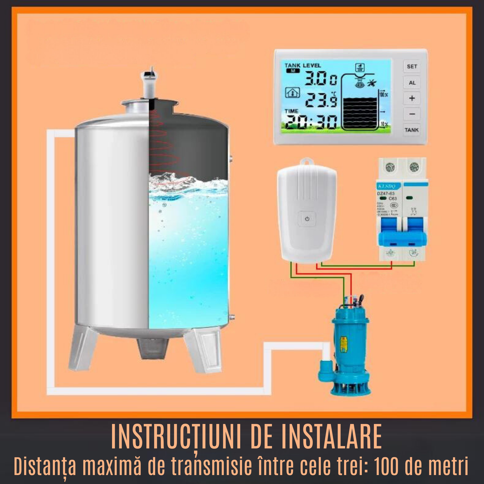 DISPOZITIV ULTRASONIC MASURARE NIVEL LICHID