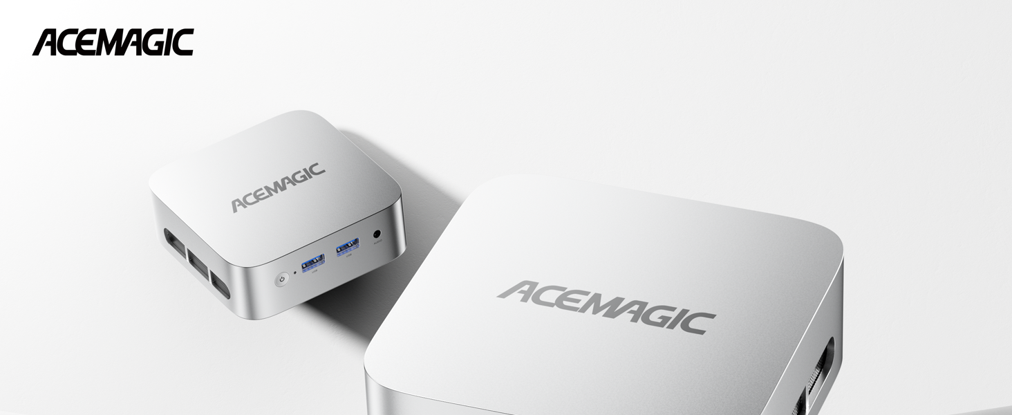 Mini PC ACEMAGIC Intel N97 pana la 3.6GHz, 16GB DDR4 RAM 512GB SSD