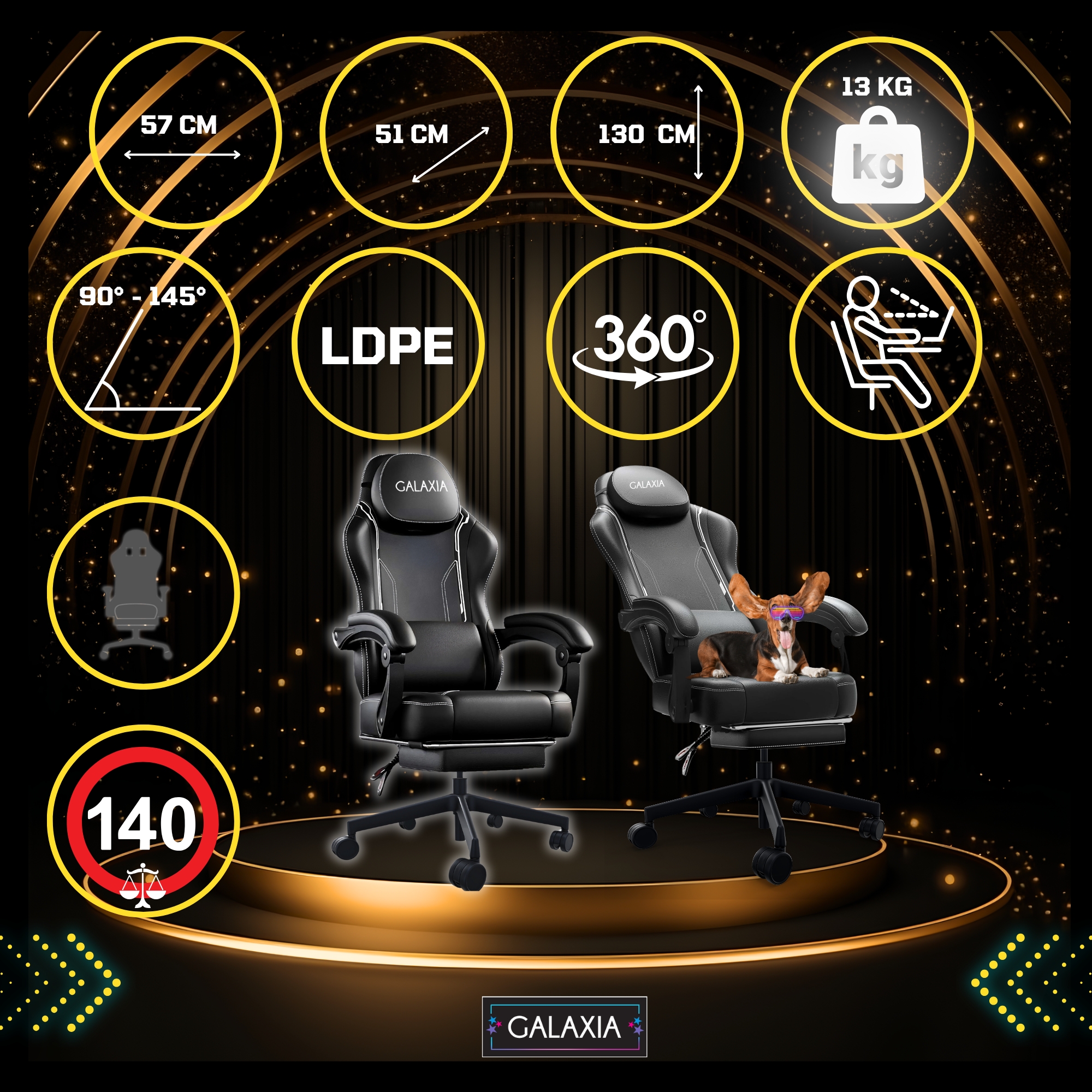 стол за игри-galaxy-черно-бели-шевове-лумбална опора.