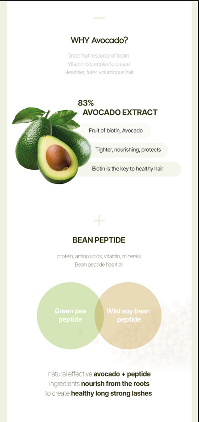 Ser coreean XXL pentru cresterea genelor si sprancenelor, Bonak, 2 Weeks Eyelash Serum, cu 83% extract din avocado, peptide din mazare si arginina, K Beauty, 8 ml [1]