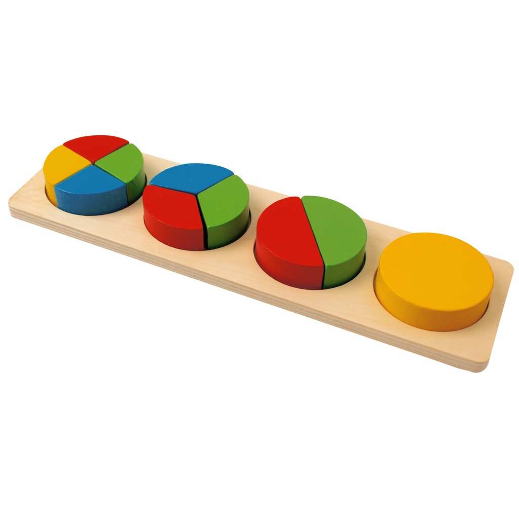 Jucarii si joaca - Puzzle Montessori, forma cerc, lemn, multicolor