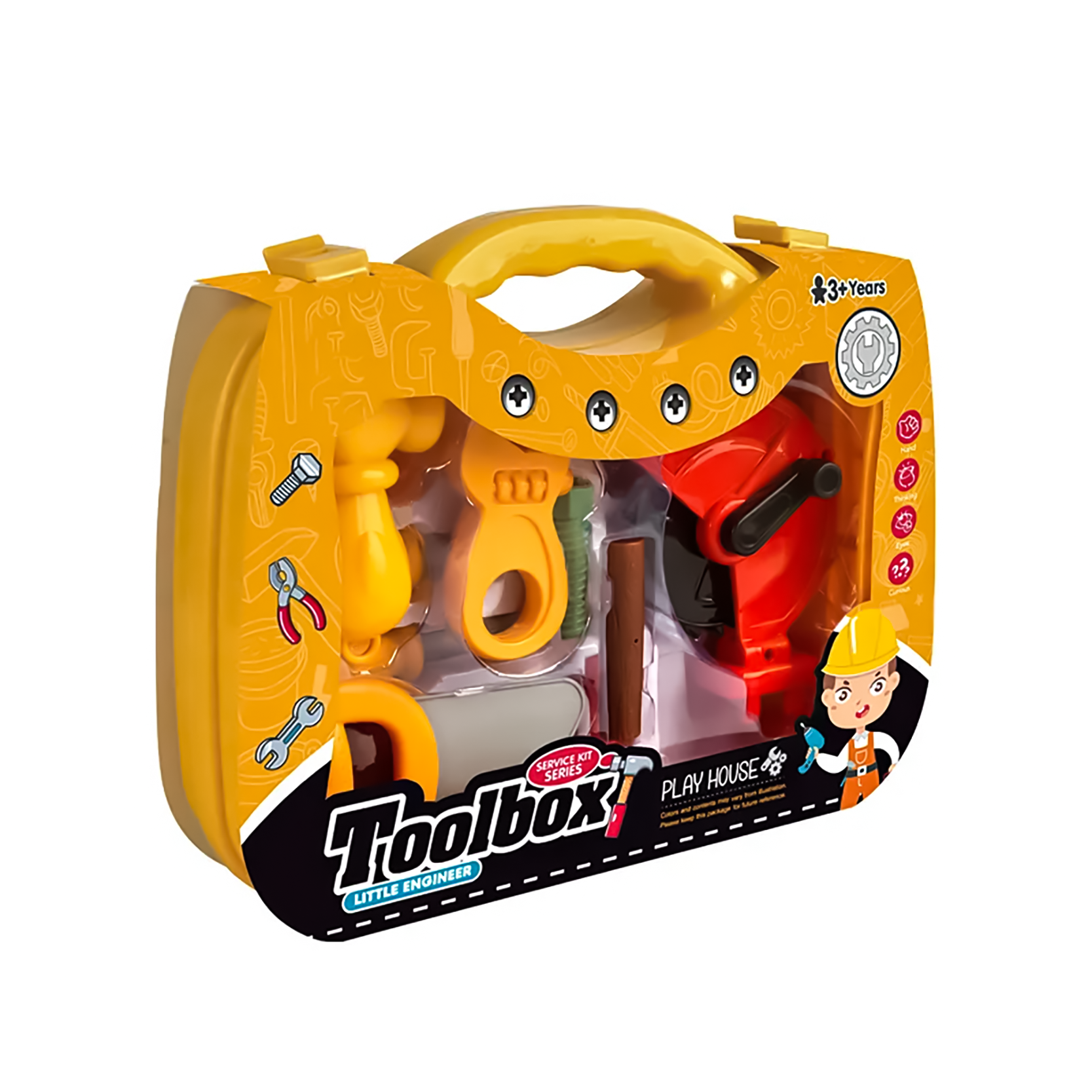 Ateliere si bancuri de lucru - Set de joaca, trusa mecanic include 9 accesorii, depozitate in geanta cu maner, din plastic non-toxic, multicolor
