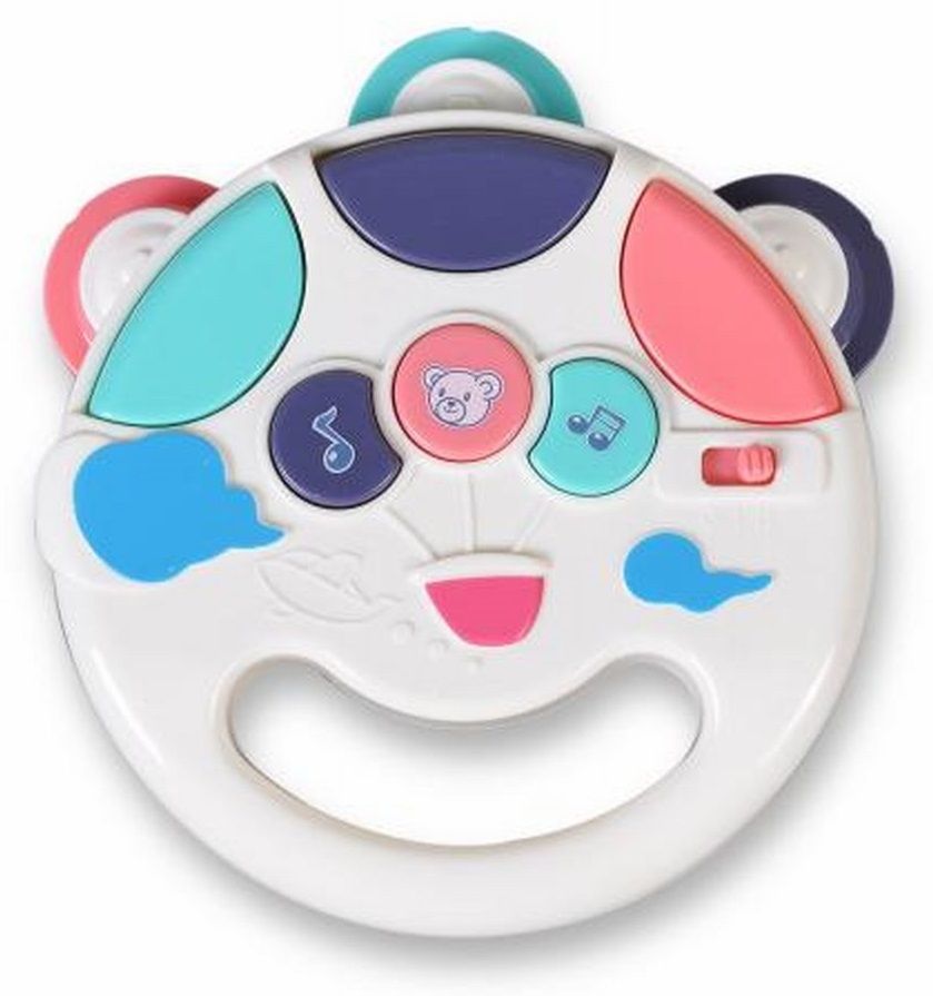 Jucarii si joaca - Jucarie bebelusi Tamburina muzicala, cu efecte de lumini si sunete