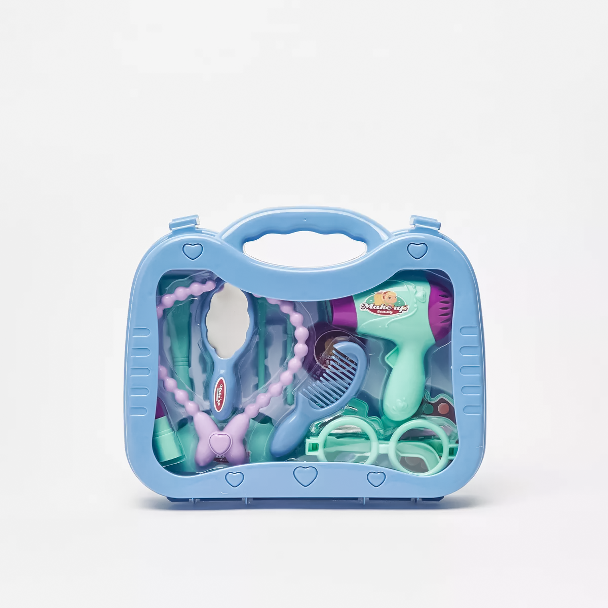 Jucarii si joaca - Set de joaca, trusa coafat include 14 piese, depozitate in geanta cu maner, din plastic non-toxic, multicolor