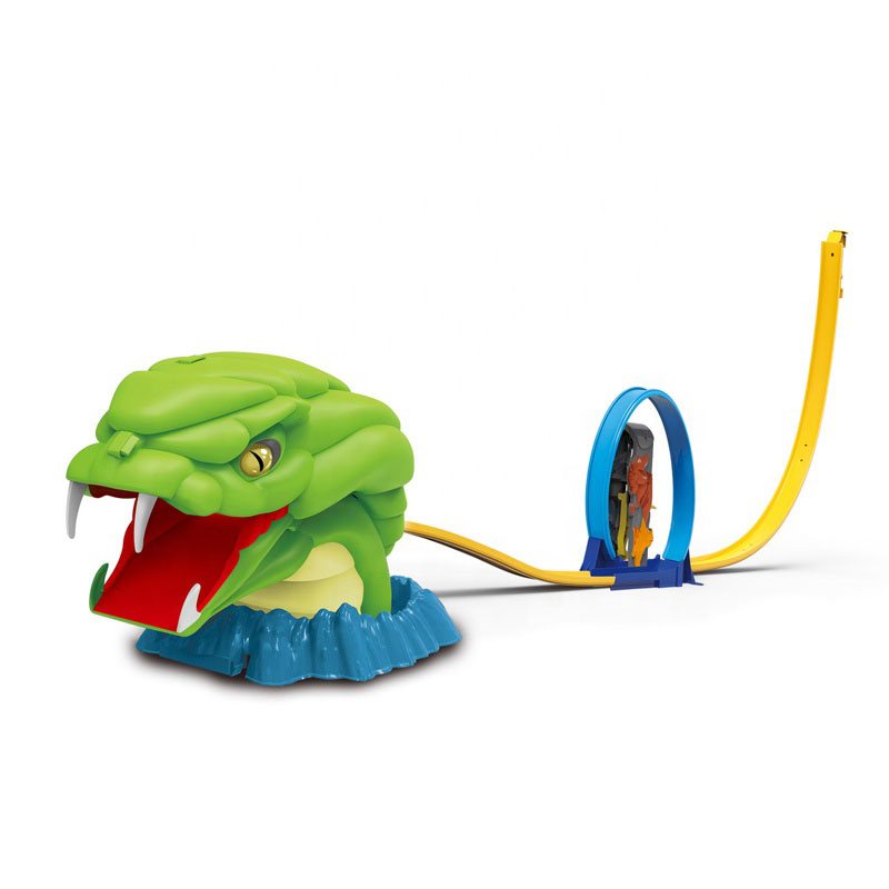 Centre de activitati - Jucarie circuit de viteza cu masina inclusa - Snake track accelerate, multicolor, plastic