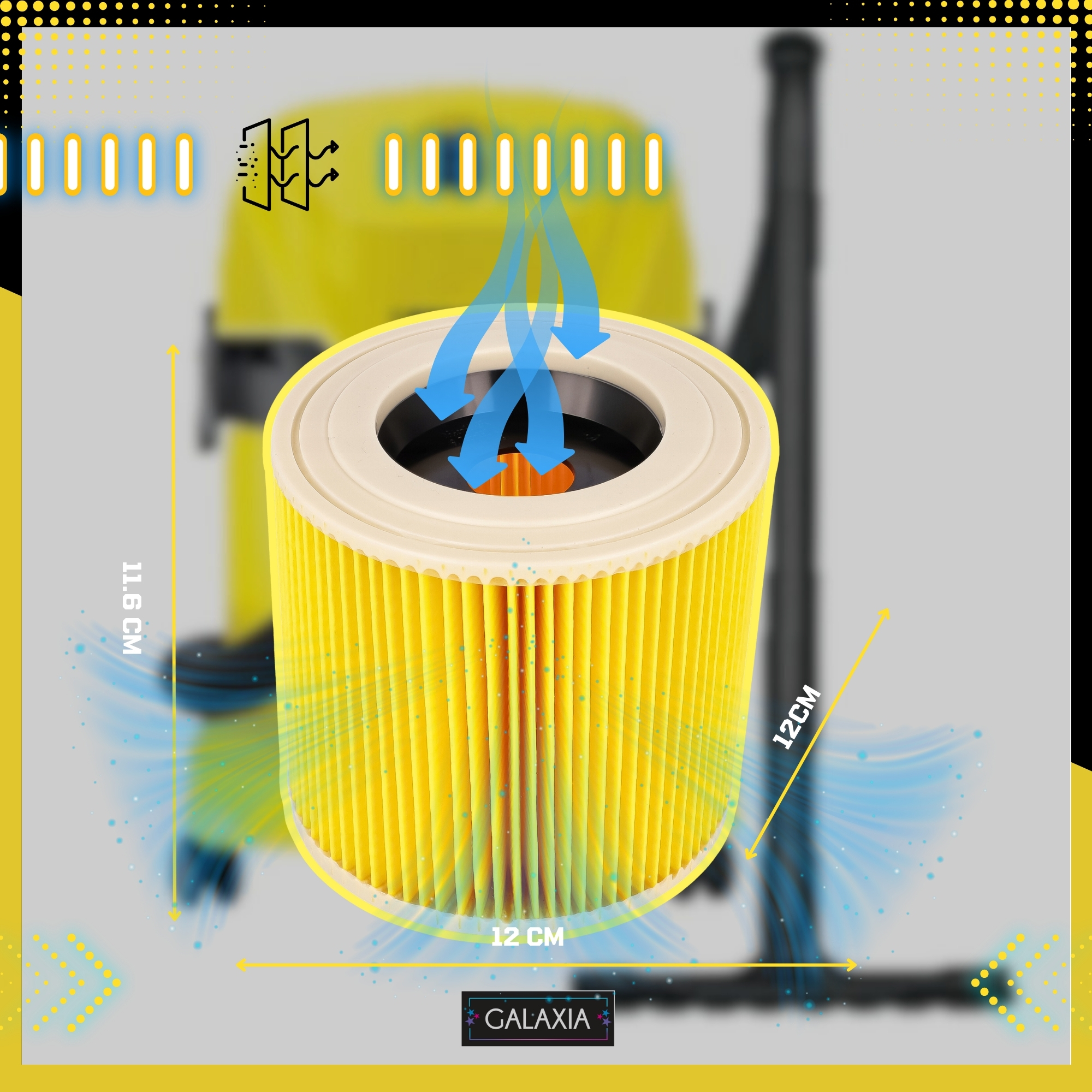 GALAXIA 3 filtre pentru aspiratoare Kärcher WD2 WD3 MV2 MV3 SE4001 – usor de intretinut prin scuturare