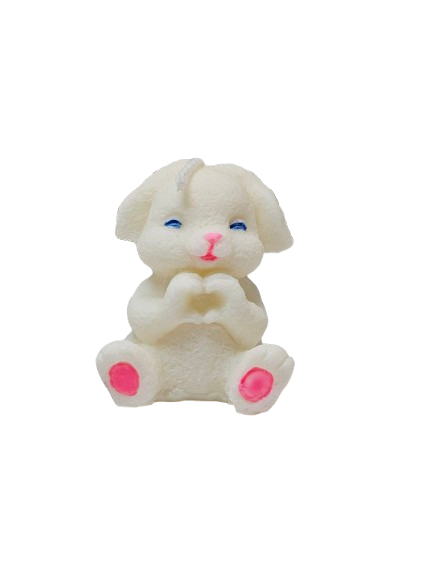 Import EmagMarketplace - Lumanare din ceara de soia-Iepuras de Paste special, lucrat manual -Ceara de soia 100% naturala