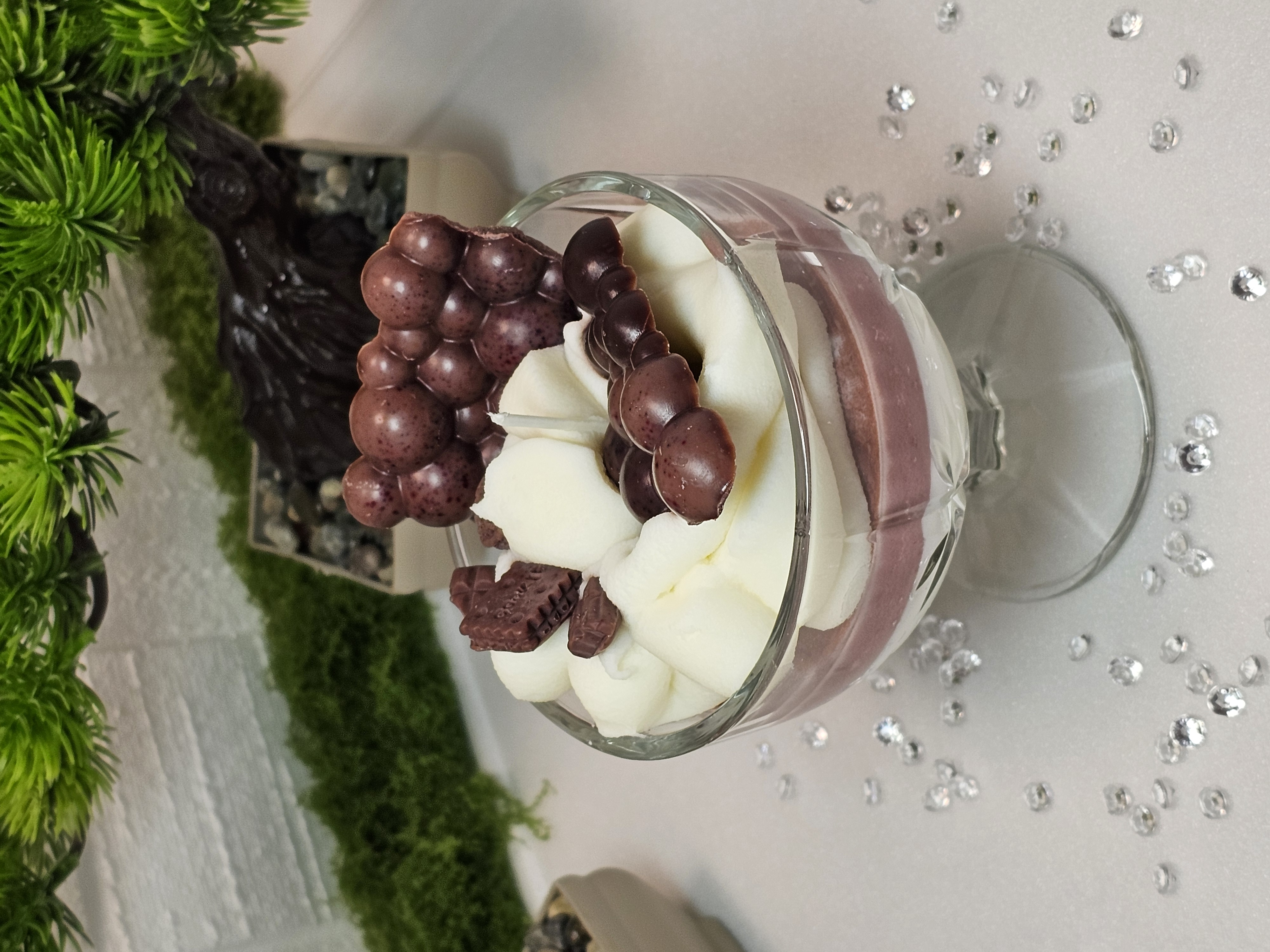 Lumanare parfumata din ceara de soia - Aroma de ciocolata, design unic, 570g [5]