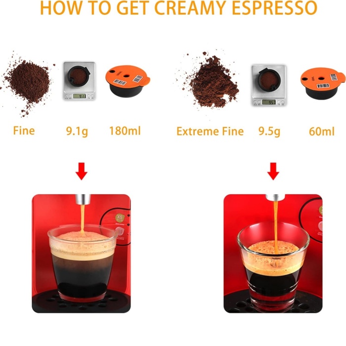 Capsule Caffè Riutilizzabili In Plastica Per Bosch Tassimo Con Paletta E Spazzola (180ml) - 2