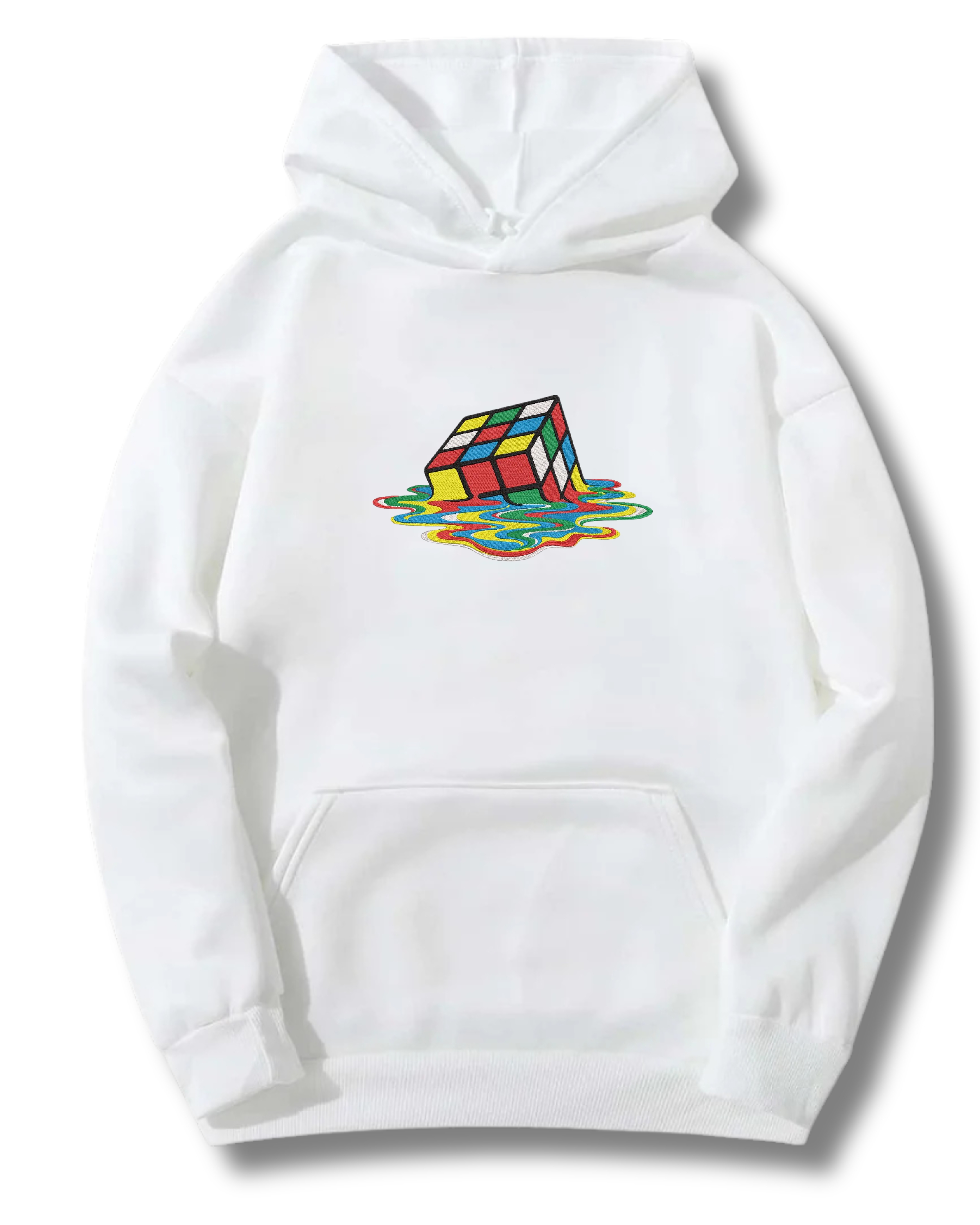 Hanorace cu Broderie - Hanorac Unisex cu Broderie, Cub Rubik, Bumbac
