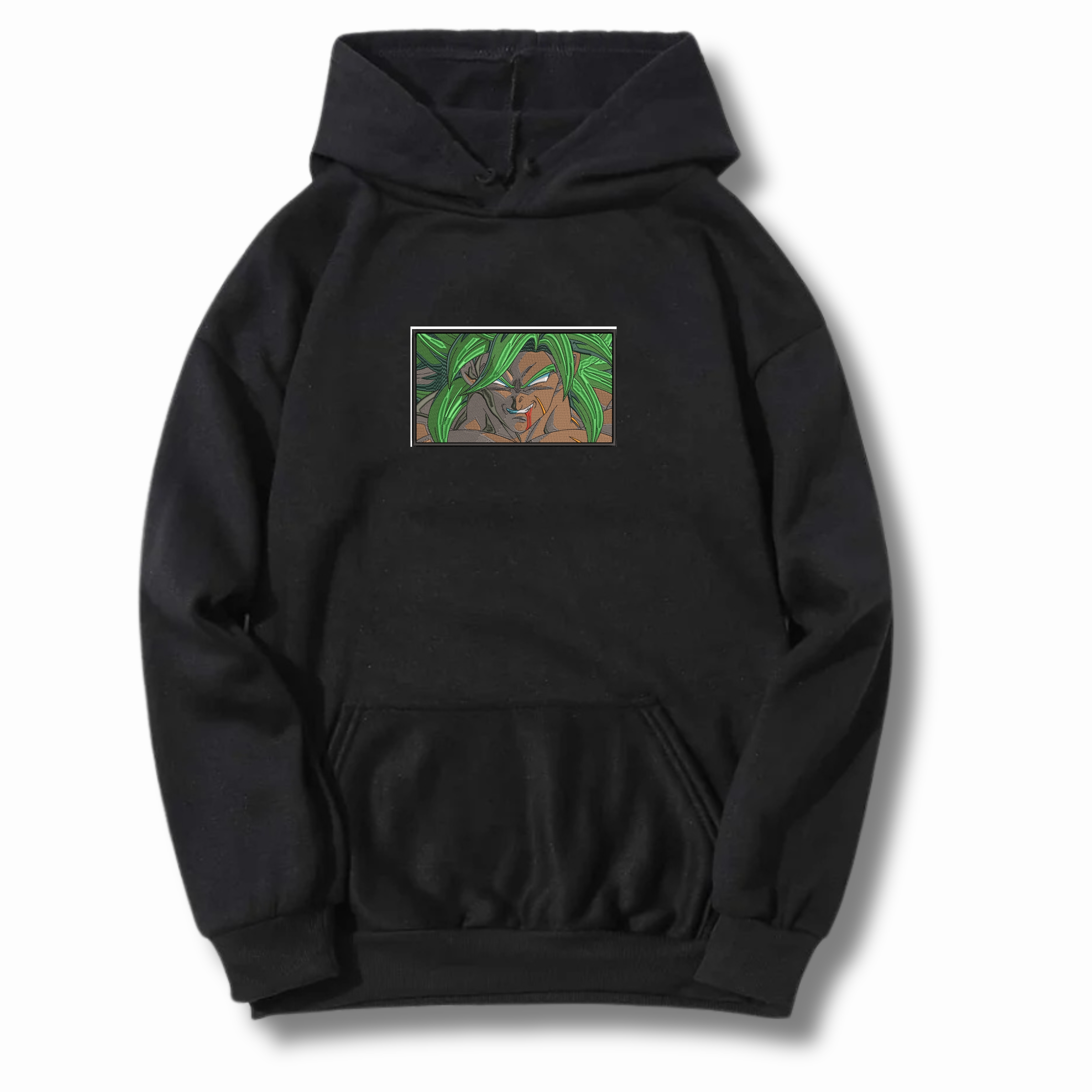 Hanorace cu Broderie - Hanorac Barbati cu Broderie si Imprimeu, Broly, Bumbac