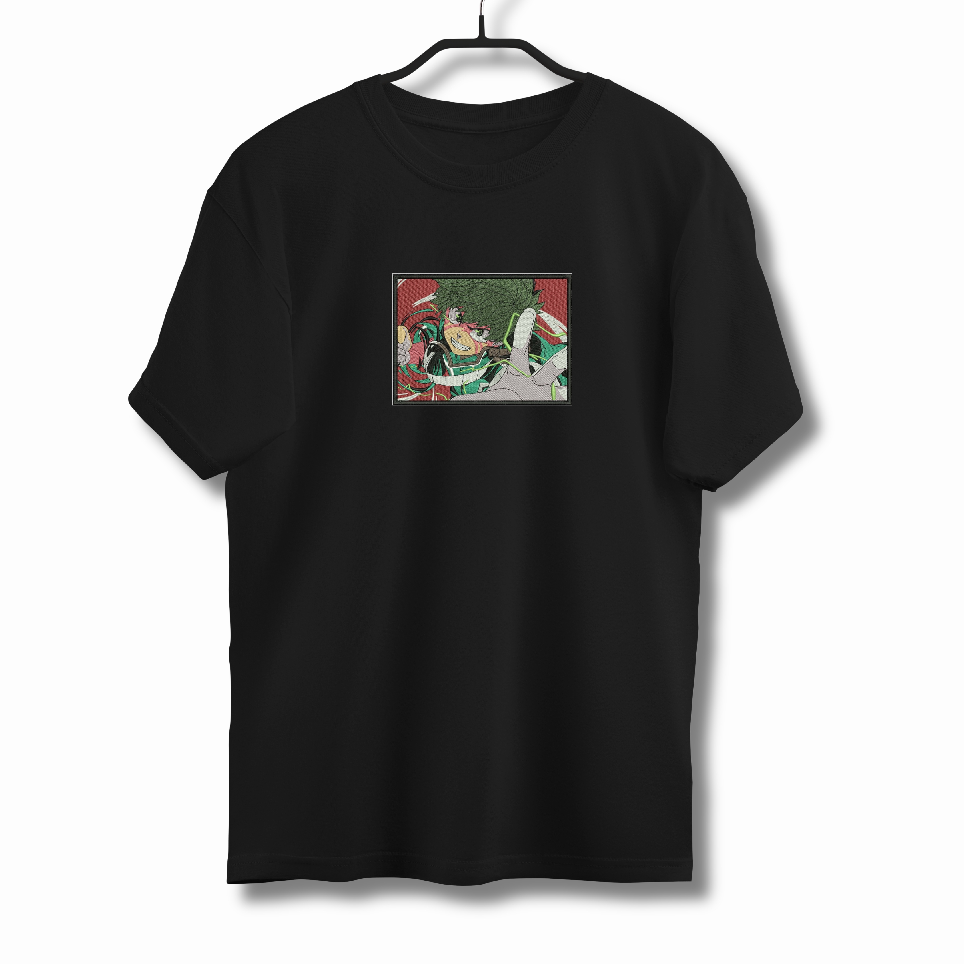 Tricouri cu Imprimeu - Tricou Barbati cu Broderie si Imprimeu, Izucu Midoriya, Bumbac