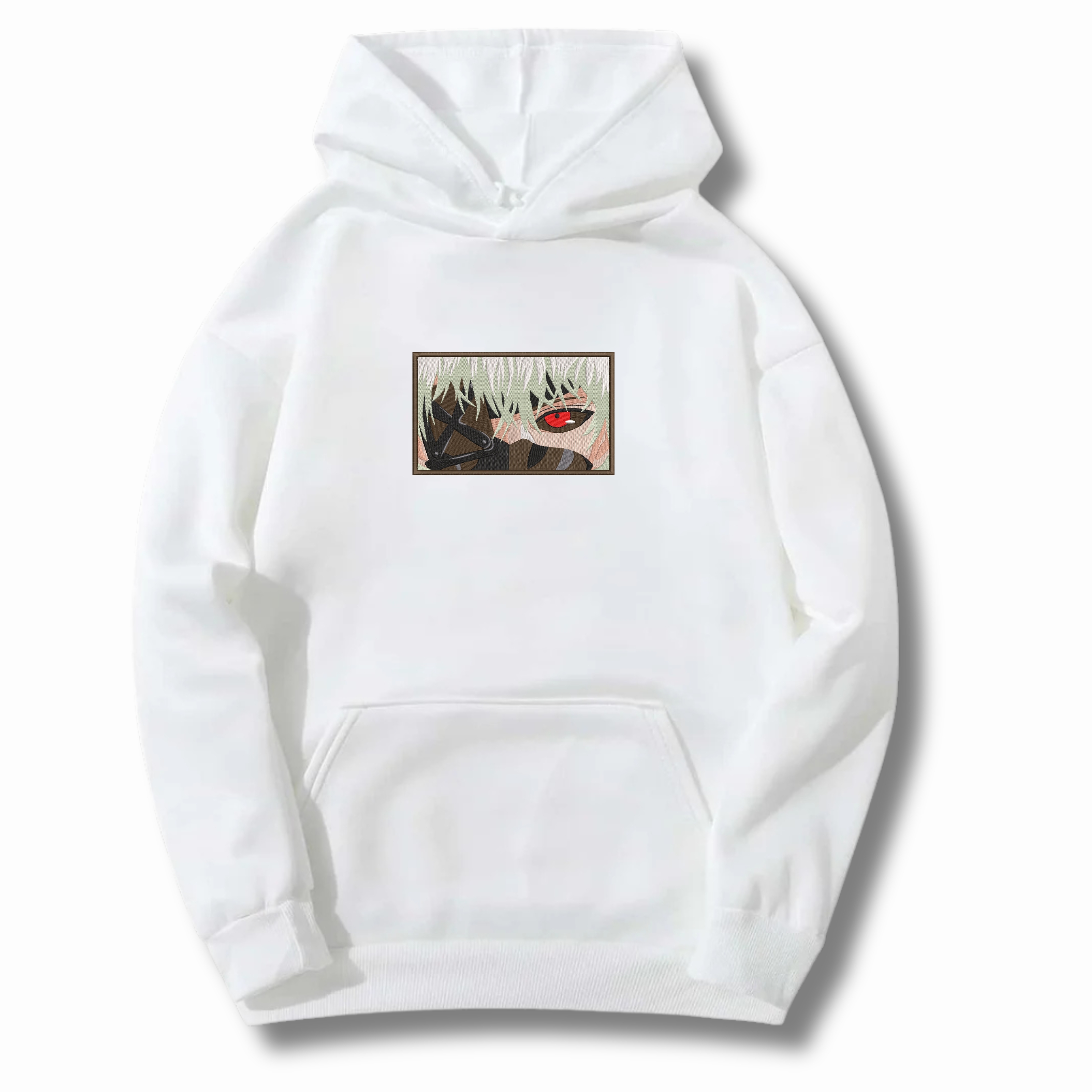 Hanorace cu Broderie - Hanorac Barbati cu Broderie si Imprimeu, Ken Kaneki, Bumbac