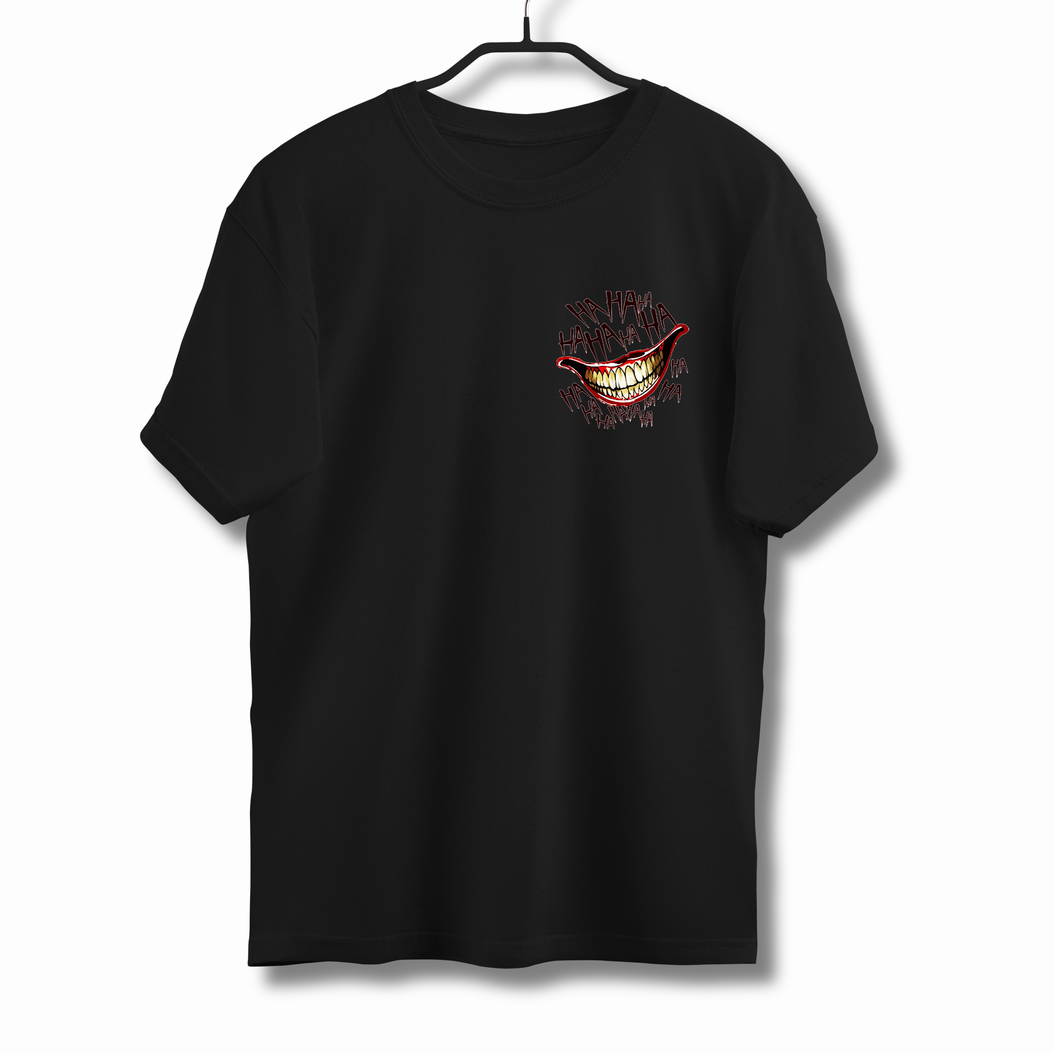 Tricouri cu Imprimeu - Tricou Barbati cu Imprimeu Fata-Spate, Joker, Bumbac