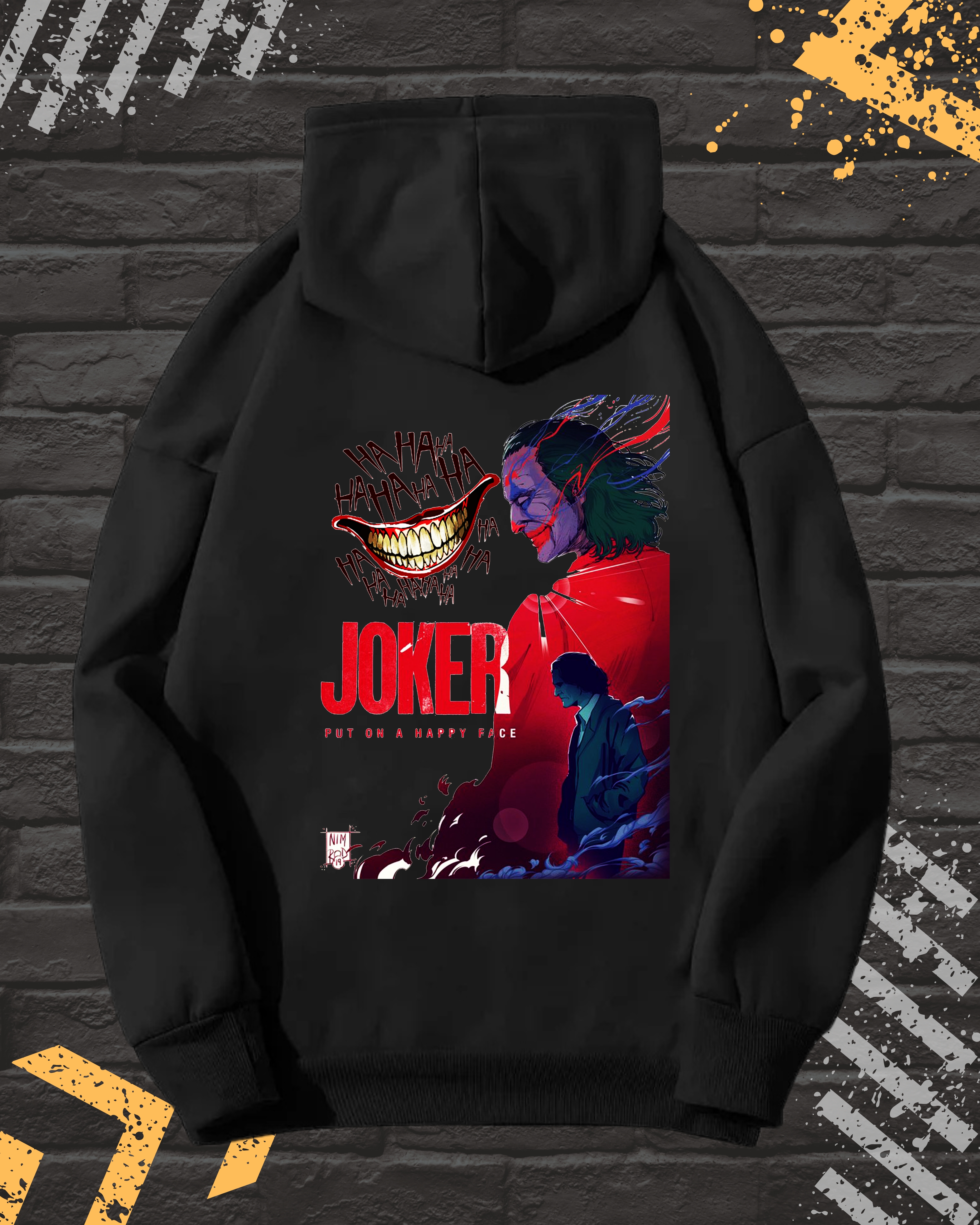 Hanorac Barbati cu Imprimeu Fata-Spate, Joker, Bumbac [3]