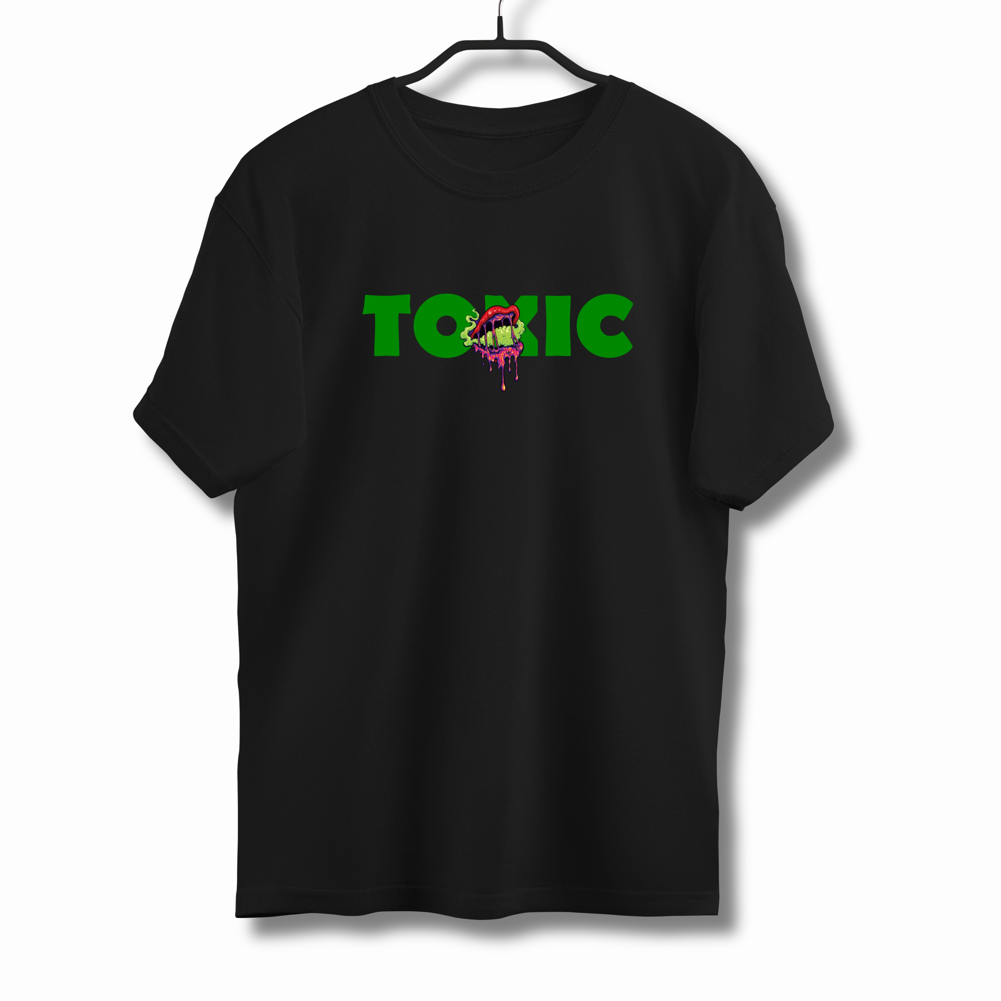 Tricouri cu Imprimeu - Tricou Barbati cu Imprimeu Fata-Spate, Toxic, Bumbac