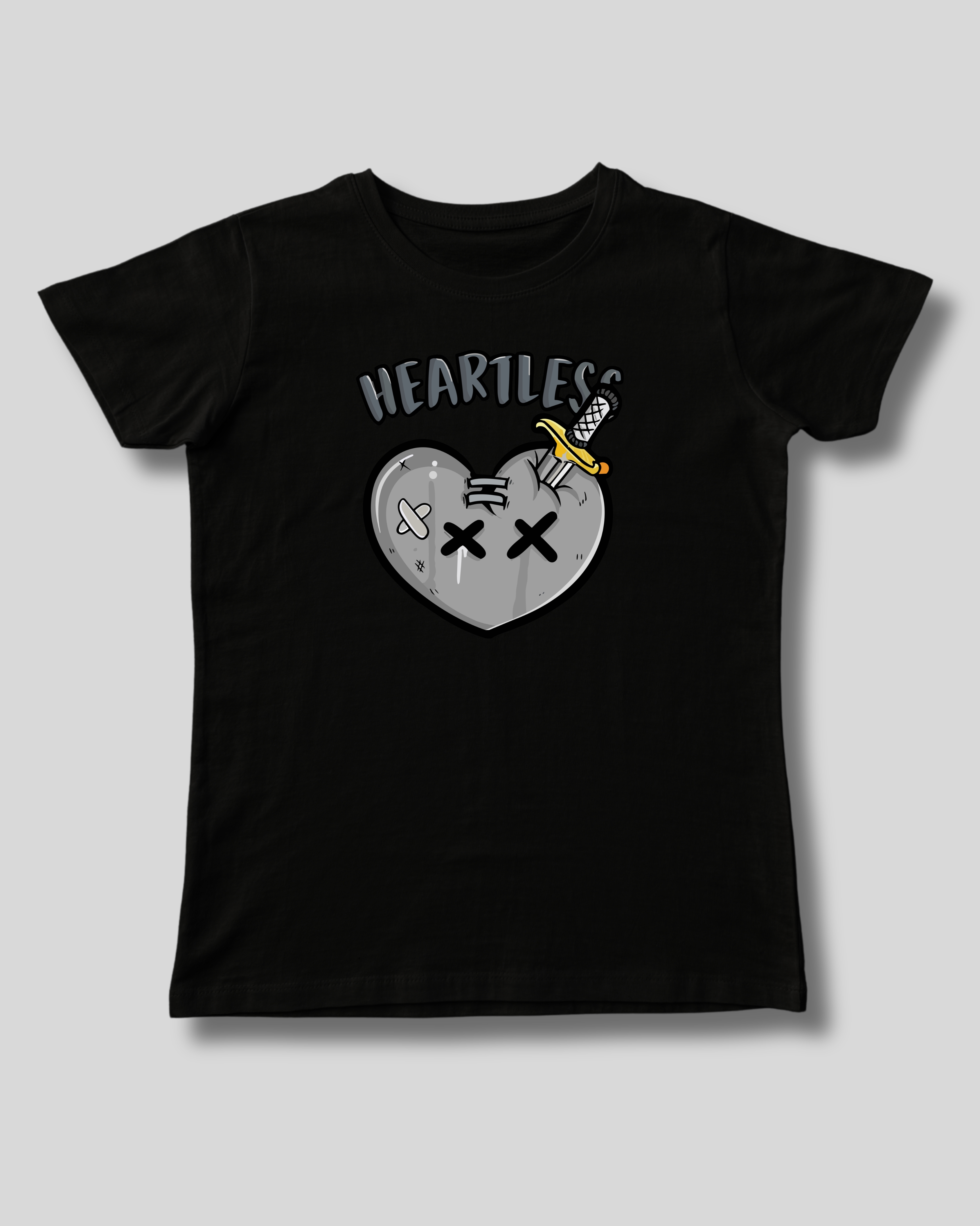 Tricouri cu Imprimeu - Tricou Dama cu Imprimeu, Heartless, Bumbac
