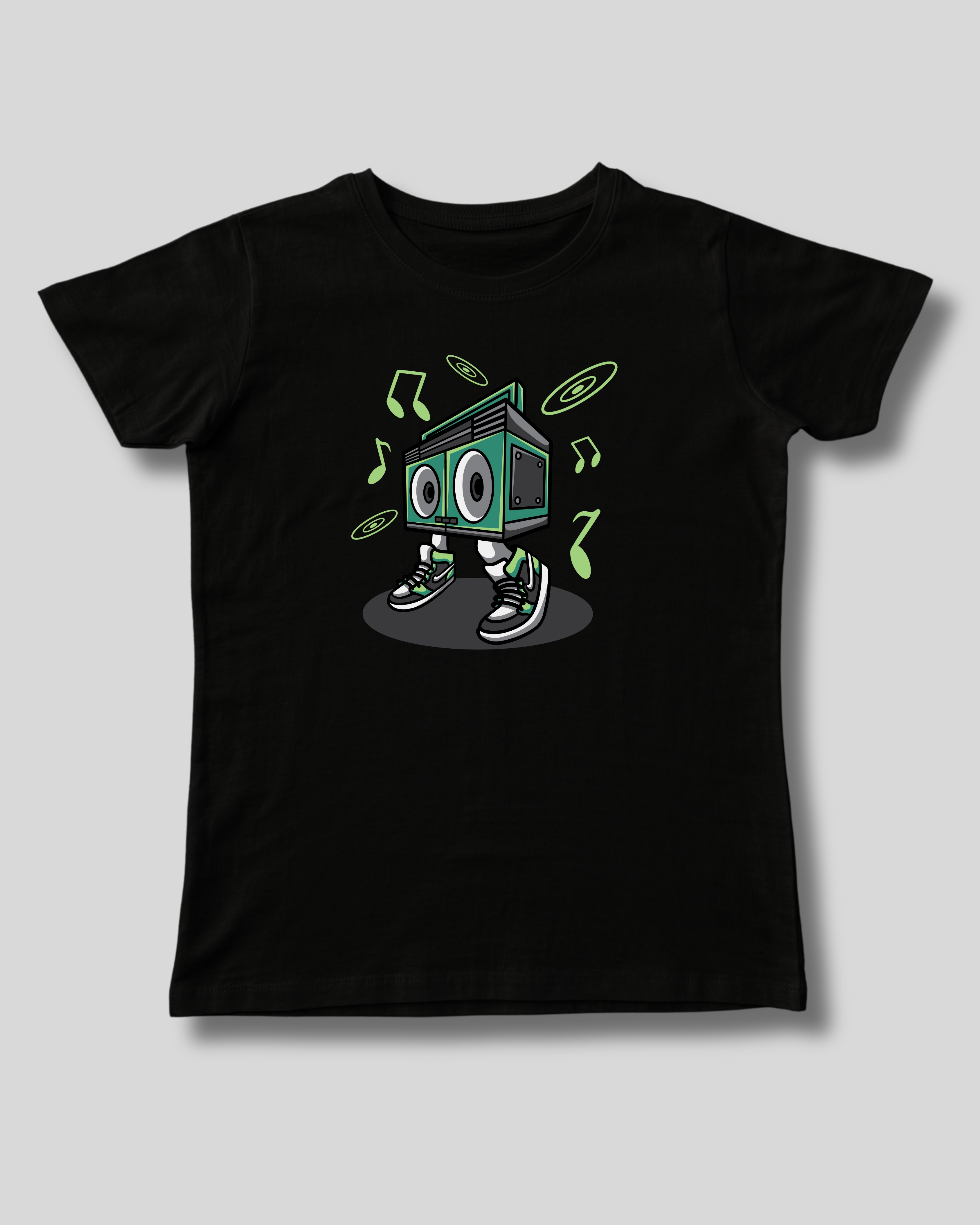Tricouri cu Imprimeu - Tricou Dama cu Imprimeu, Music, Bumbac