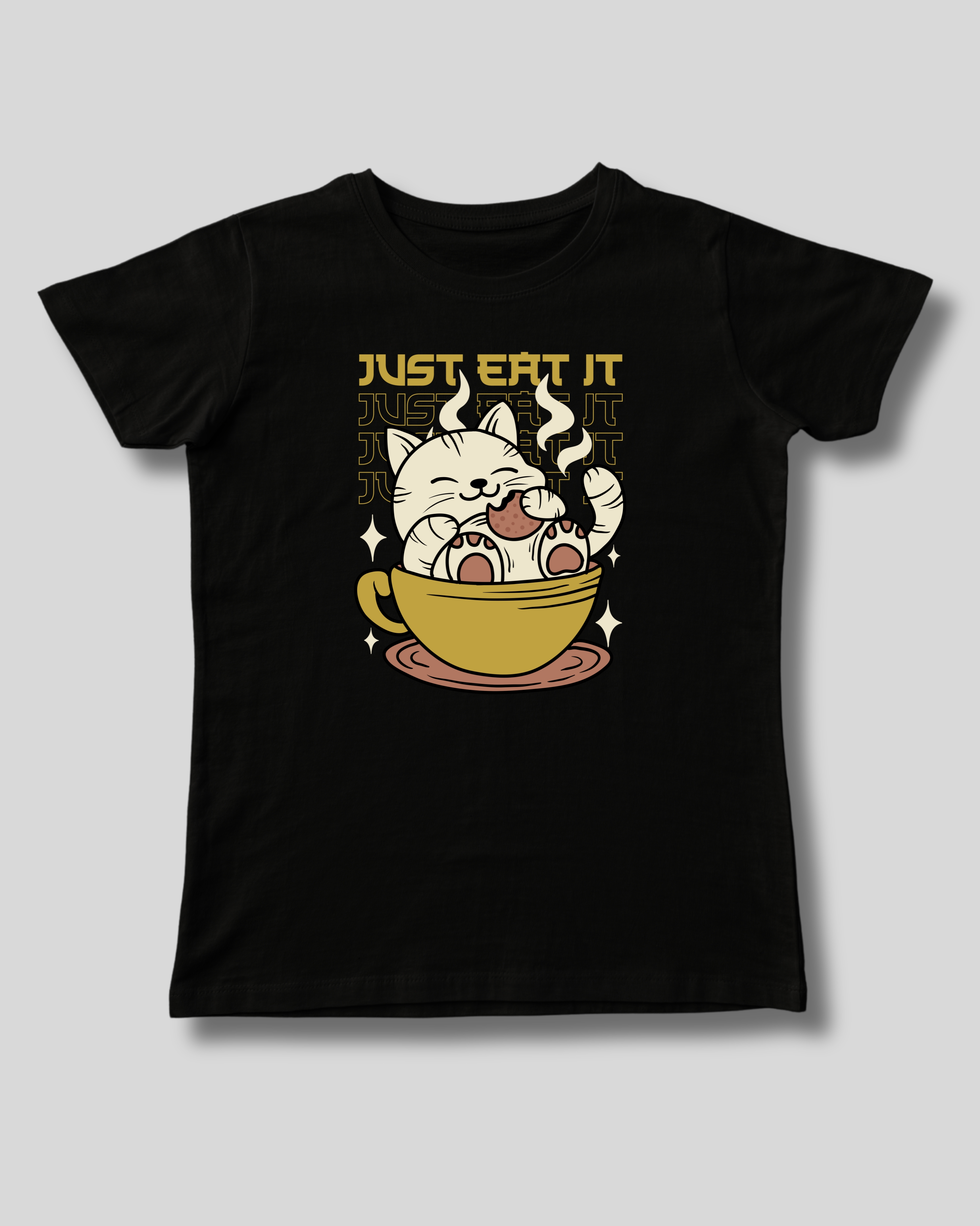 Tricouri cu Imprimeu - Tricou Dama cu Imprimeu, Just Eat It, Bumbac